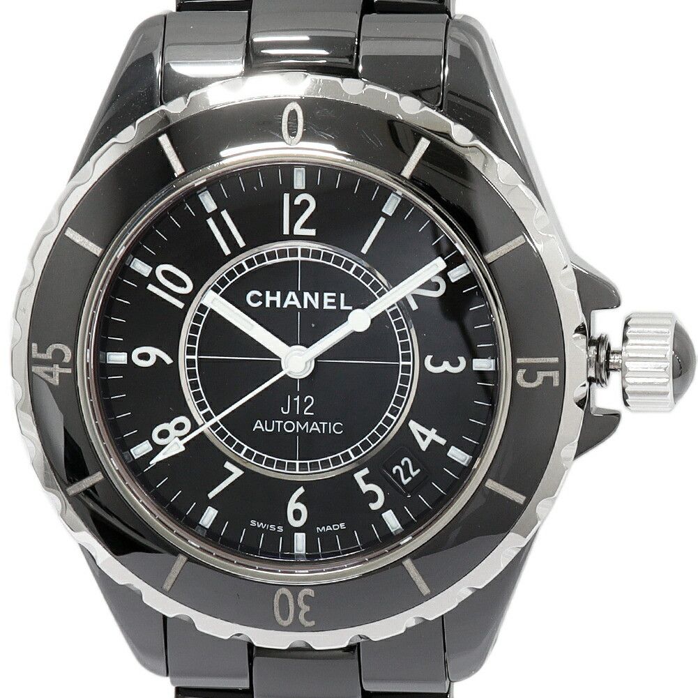 Chanel Chanel Chanel J12 Black Ceramic Ceramic Automatic H0685 DUTY FREE for USA Size ONE SIZE - 1 Thumbnail