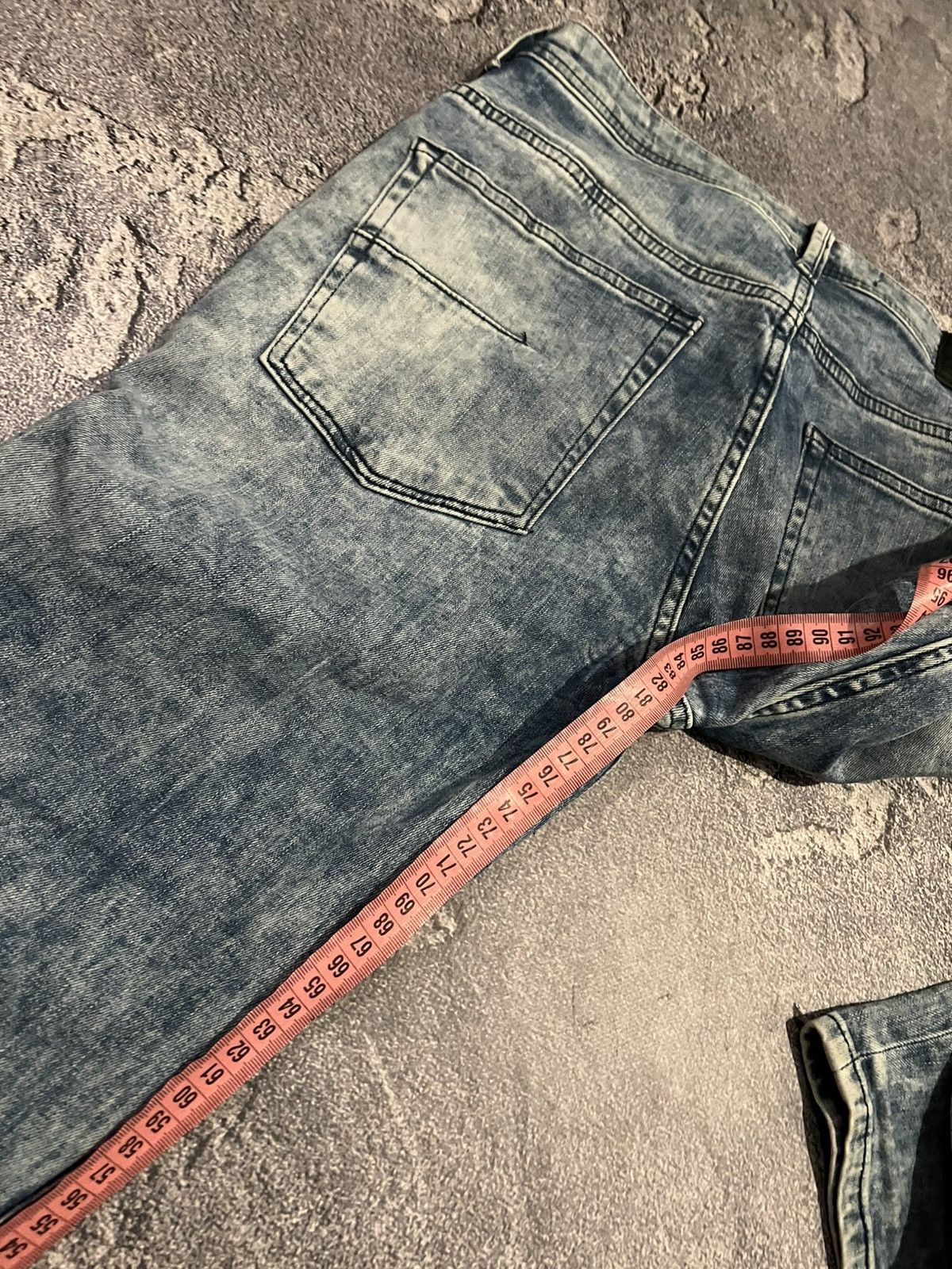 Japanese Brand Slim Relaxed Skinny Shredded Jean Glamour Number Nine Style Size US 31 - 6 Thumbnail