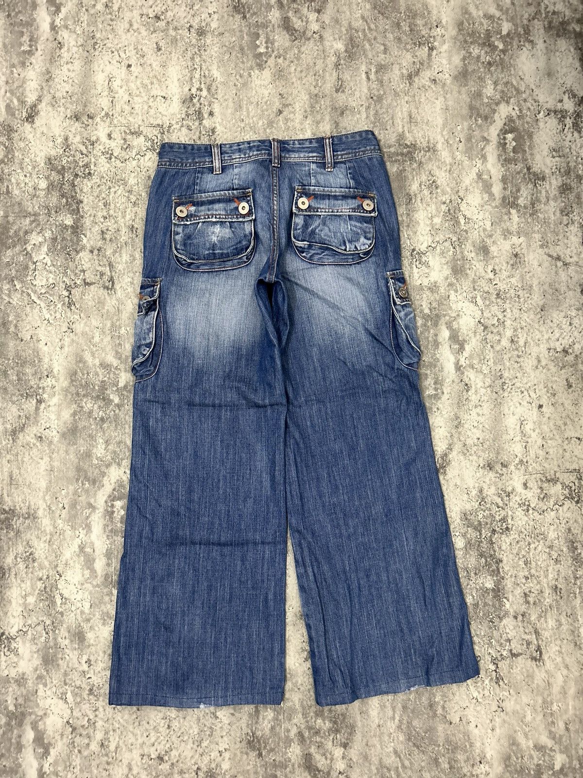 Hysteric Glamour × Japanese Brand × Seditionaries Maro Cate Cargo Baggy Distressed Jeans Size US 30 / EU 46 - 3 Thumbnail