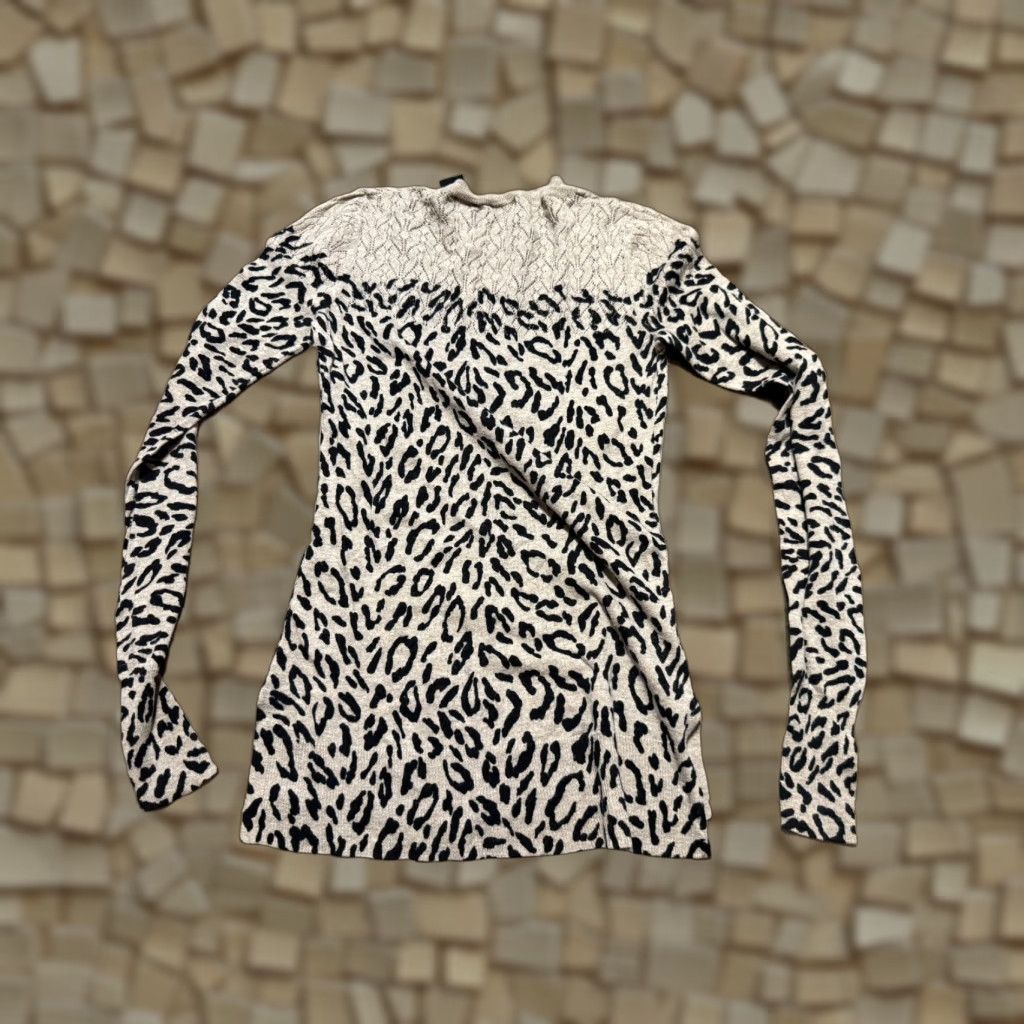 Vintage MODA Shirt Women's XS/S Cheetah Print Long Sleeve Shirt Brown Black Size XS / US 0-2 / IT 36-38 - 1 Thumbnail