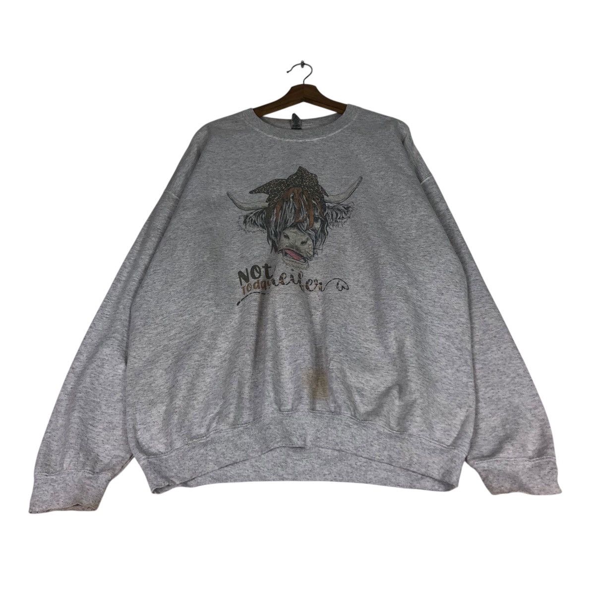 Japanese Brand Vintage-Style Cow Illustration Sweatshirt Size US XL / EU 56 / 4 - 3 Thumbnail