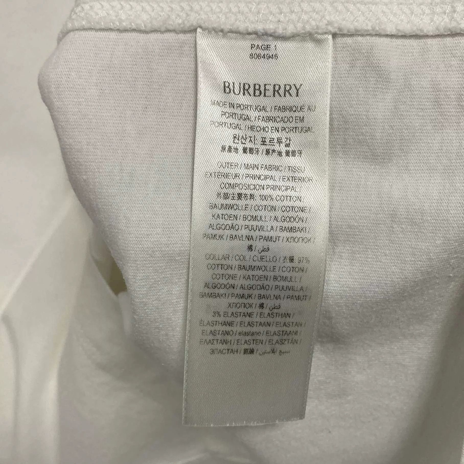 Burberry Burberry White Horseferry Applique SS Tee L Size US L / EU 52-54 / 3 - 4 Thumbnail