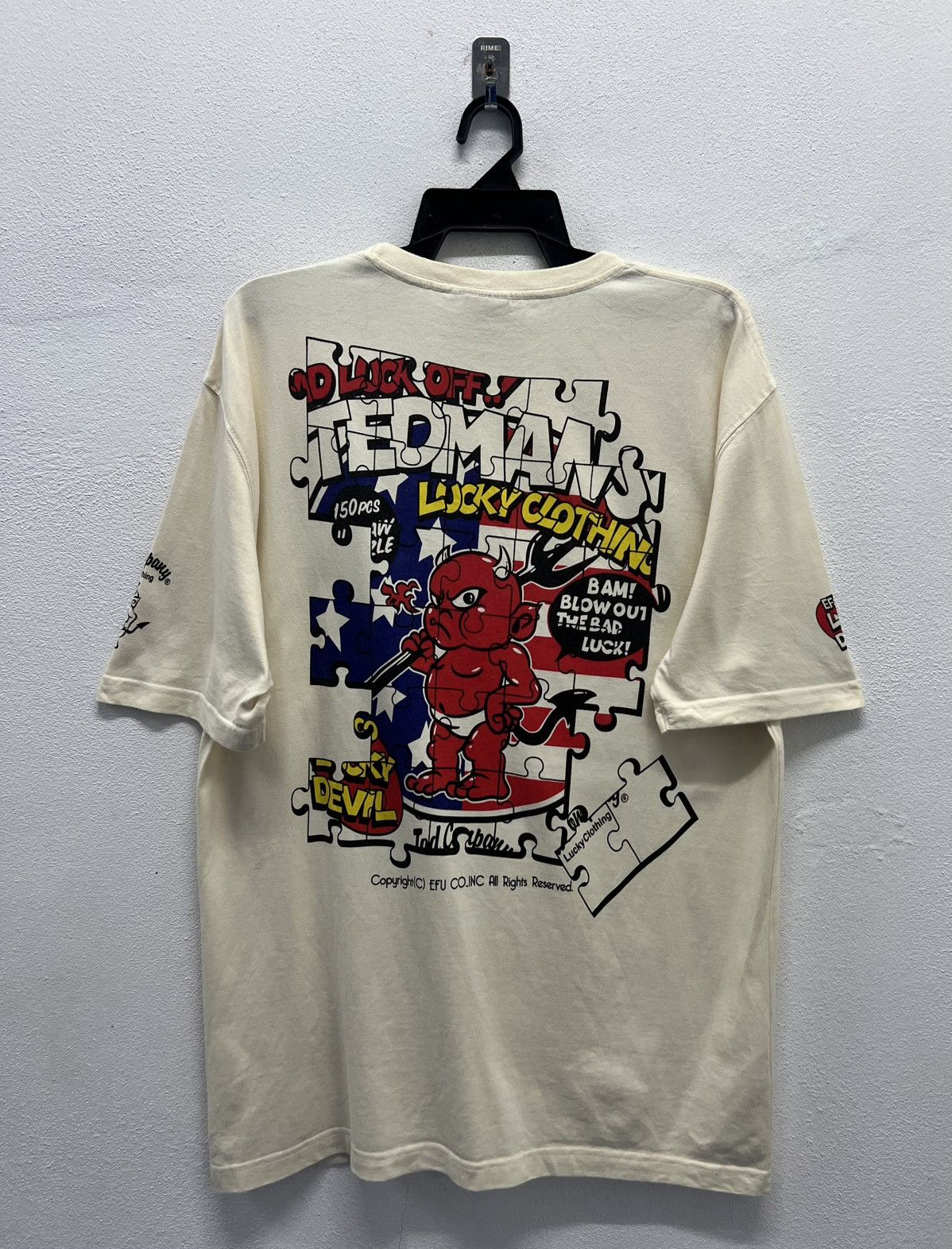 Tedman × Vintage TED COMPANY BAD LUCK OFF!! TEDMAN’S LUCKY CLOTHING SHIRT Size US S / EU 44-46 / 1 - 1 Thumbnail