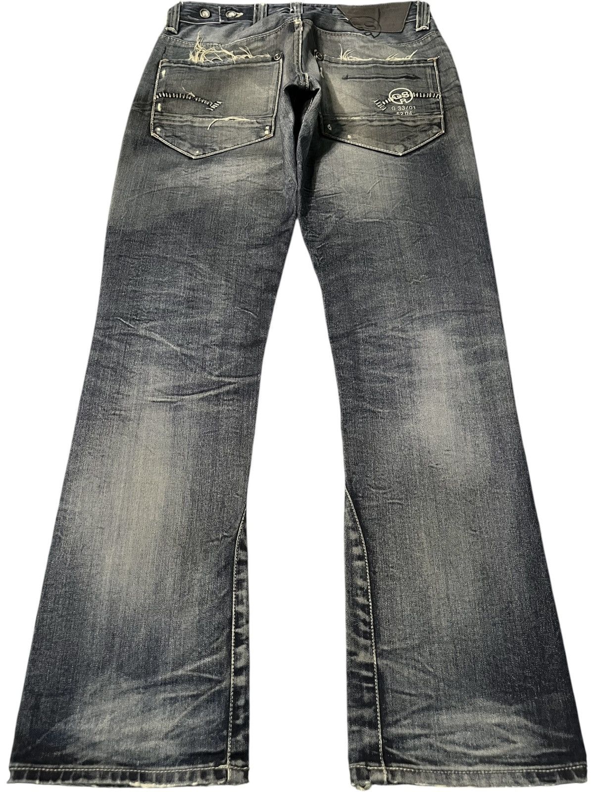 G-Star Vintage Italy G Star Raw Mud Wash Distressed Jeans Size US 31 - 2 Thumbnail
