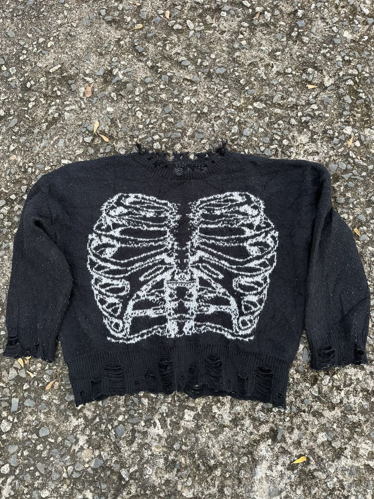 Vintage Vintage Distress Skeleton Fashion Romwe Sweatshirt Size US XL / EU 56 / 4 - 1 Thumbnail