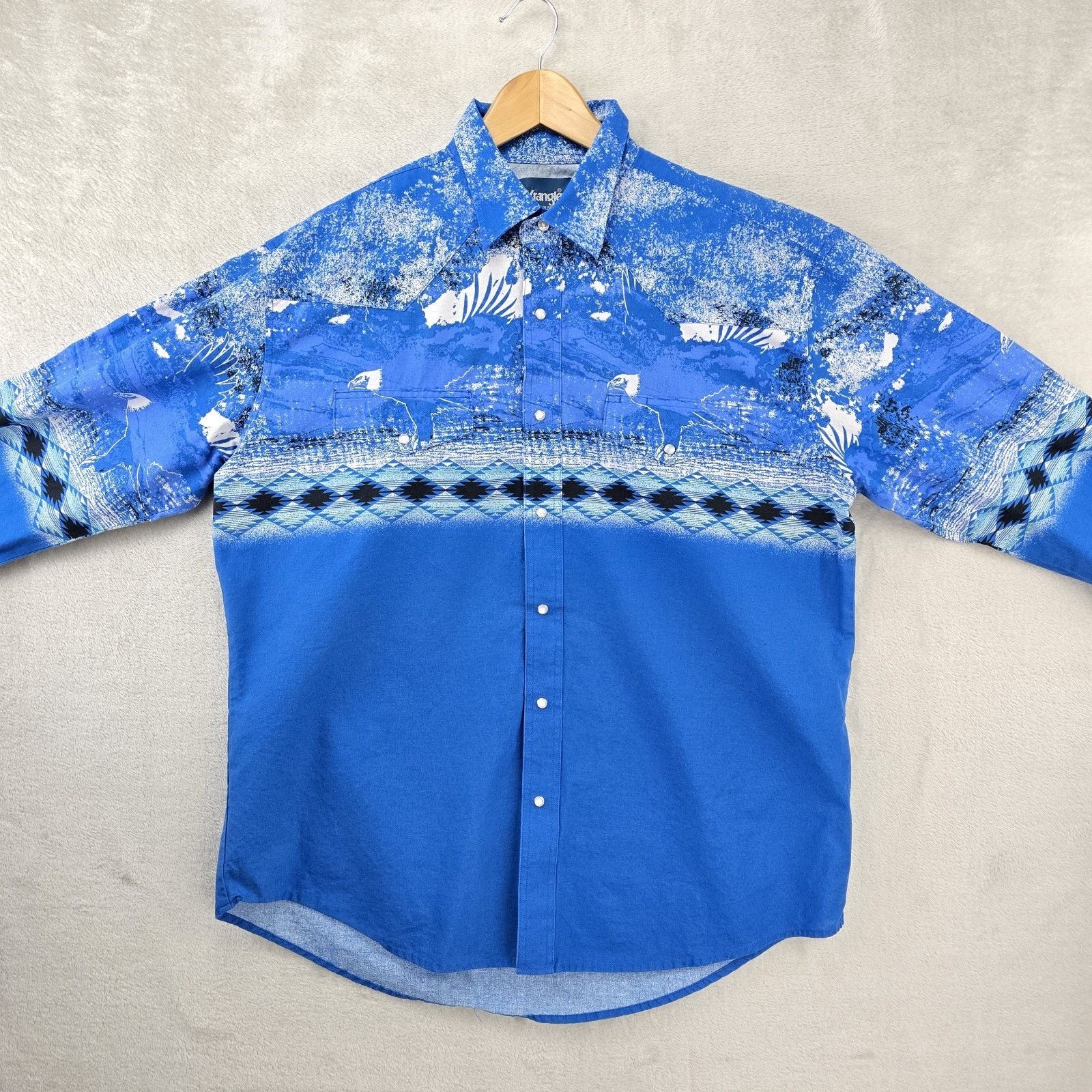 Wrangler Vtg Wrangler Western Shirt Mens XL Eagle Western Pearl Snap Size US XL / EU 56 / 4 - 2 Thumbnail