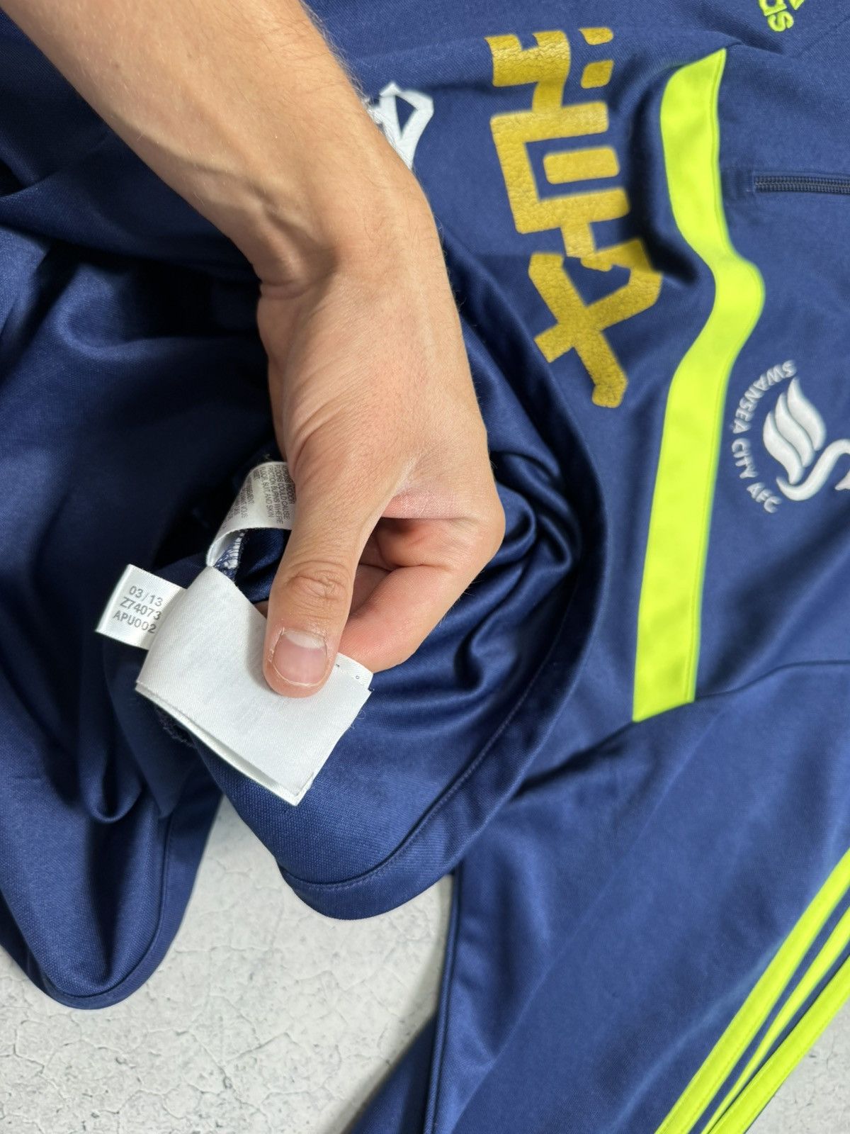 Adidas Adidas FC Swansea City 1/4 Zip Football Sweatshirt 2013/2014 Size US XXL / EU 58 / 5 - 9 Thumbnail