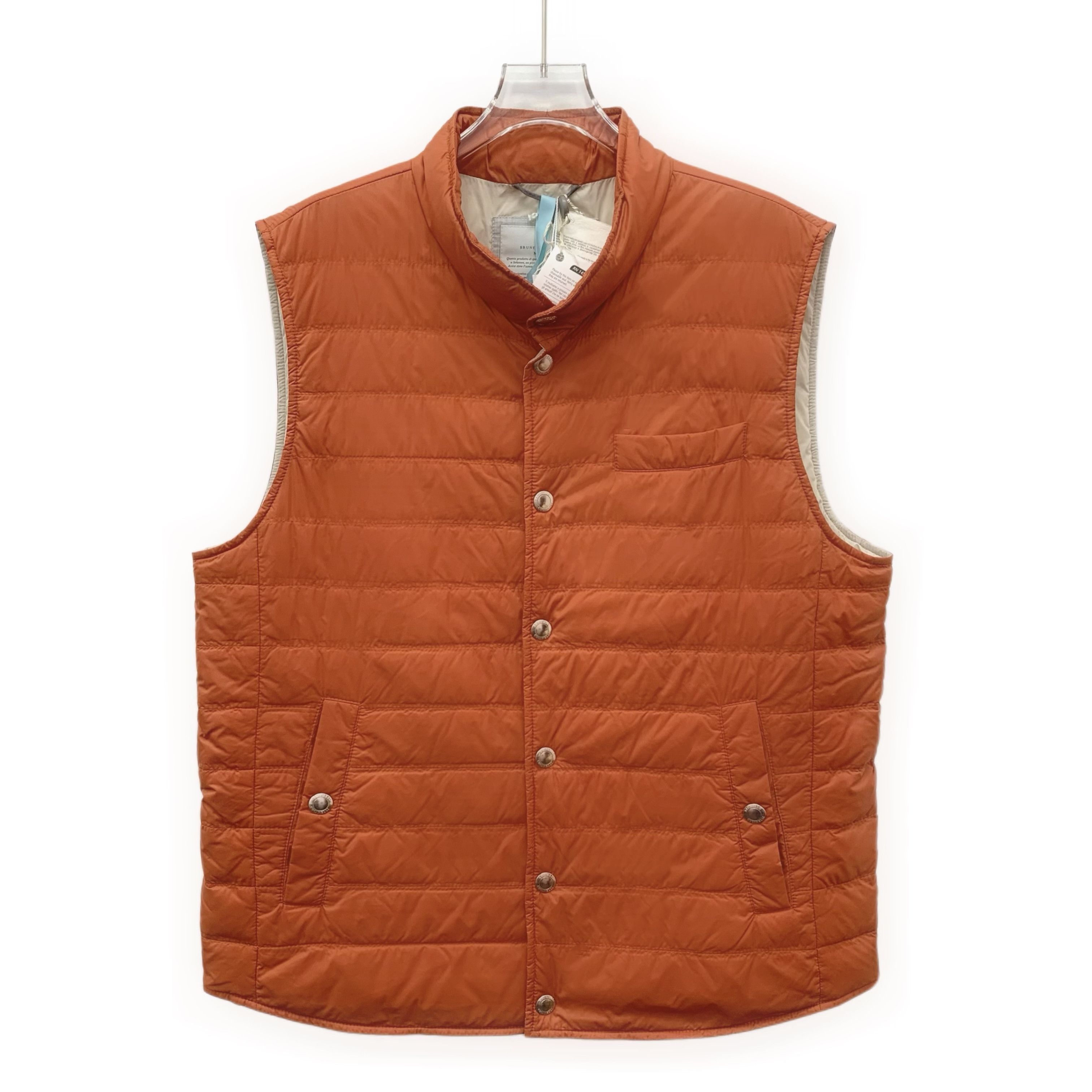 Brunello Cucinelli Brunello Cucinelli Down Vest Orange (M) Size US M / EU 48-50 / 2 - 1 Thumbnail