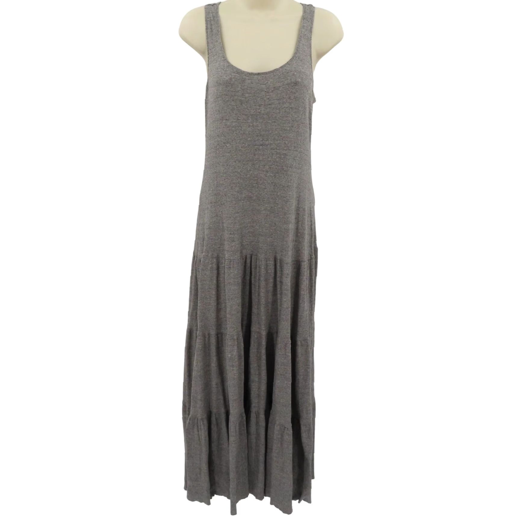 Vintage Cabi Women Small Solid Heathered Gray Scoop Neck Sleeveless Maxi Dress Sundress - Maxi, Sundress, Gray, S, Women, Casual, Machine Washable Size S / US 4 / IT 40 - 2 Thumbnail