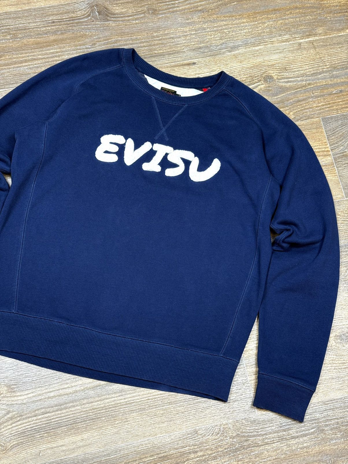 Evisu Mens Evisu Big Logo Japanese Blue Cotton Sweatshirt Size L Size US L / EU 52-54 / 3 - 2 Thumbnail