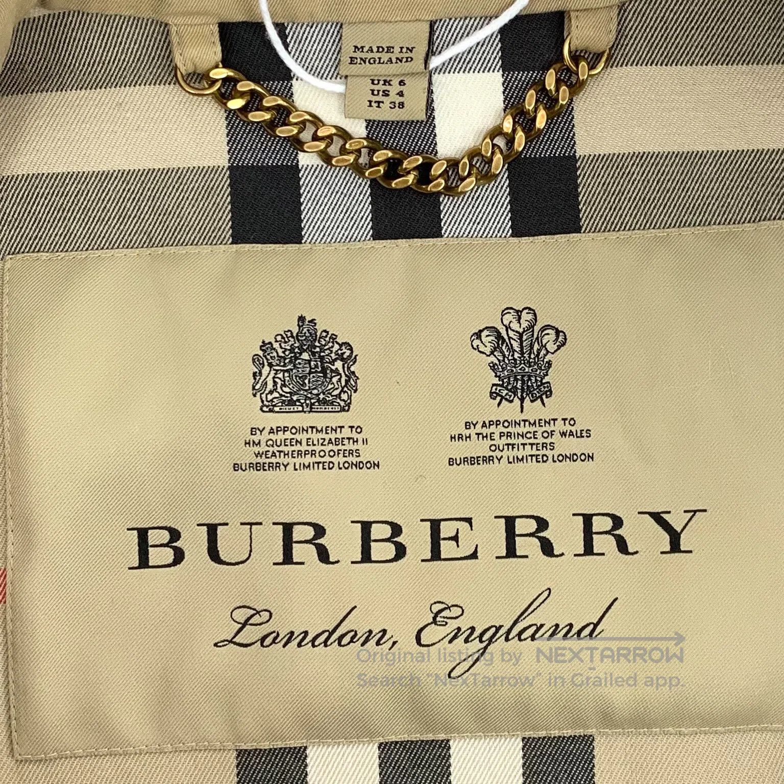 Burberry Burberry Brown Cotton Collar Double-breasted Long Sleeve B Size XS / US 0-2 / IT 36-38 - 5 Thumbnail