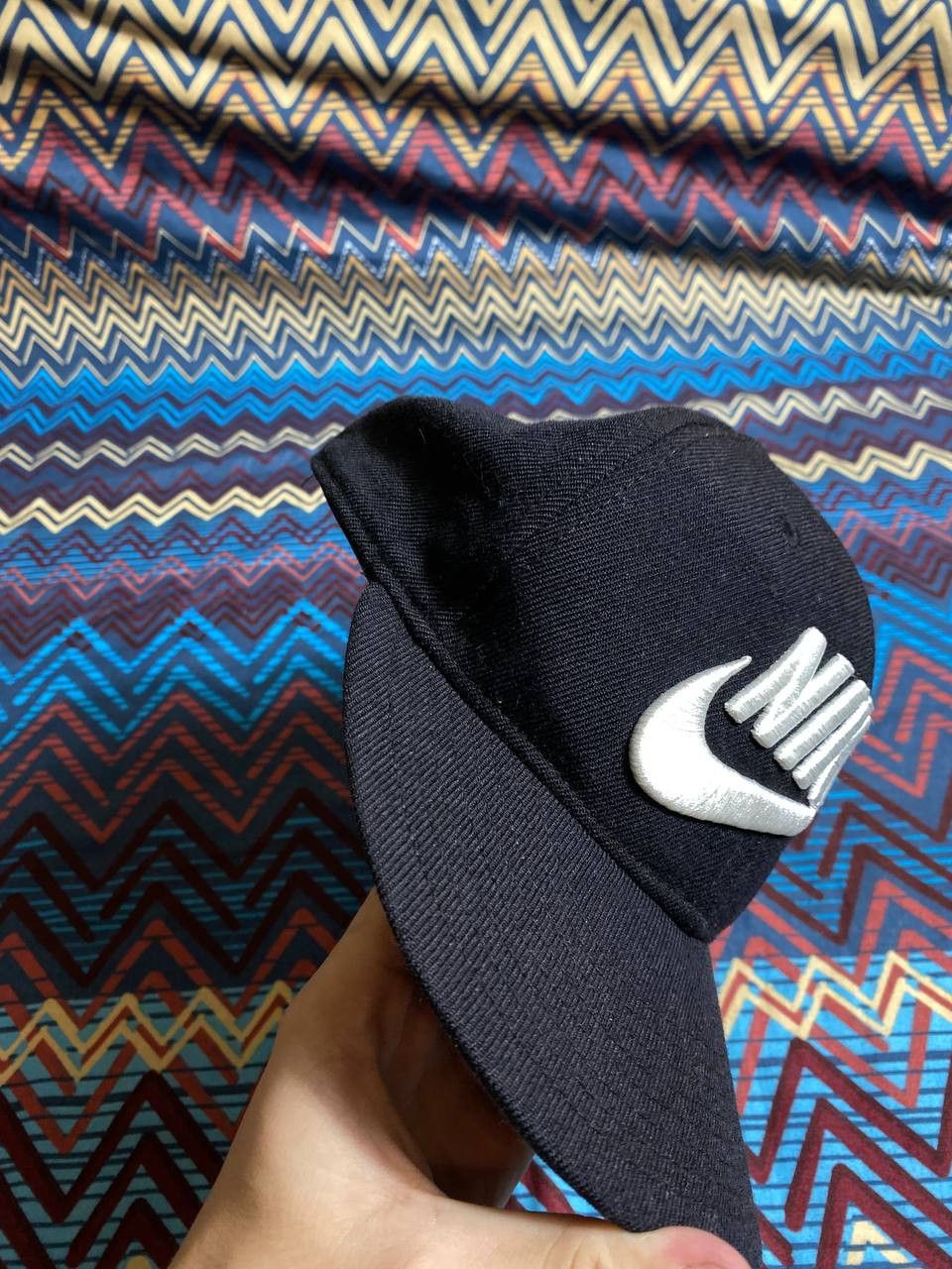 Nike VERY RARE NIKE CAP BIG LOGO SWOOSH DRILL Y2K 90s HYPE RETRO Size ONE SIZE - 9 Thumbnail