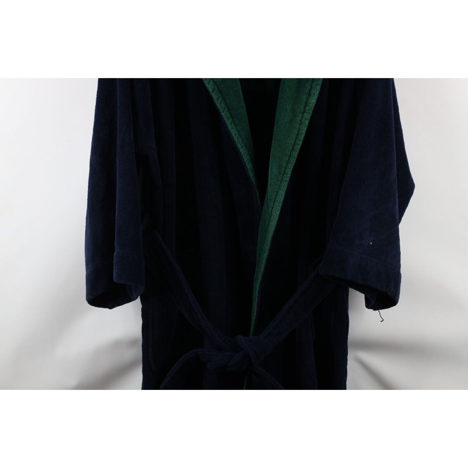 Nautica × Vintage Vintage 90s Nautica Distressed Terry Cloth Hooded Bath Robe Size US XL / EU 56 / 4 - 3 Thumbnail