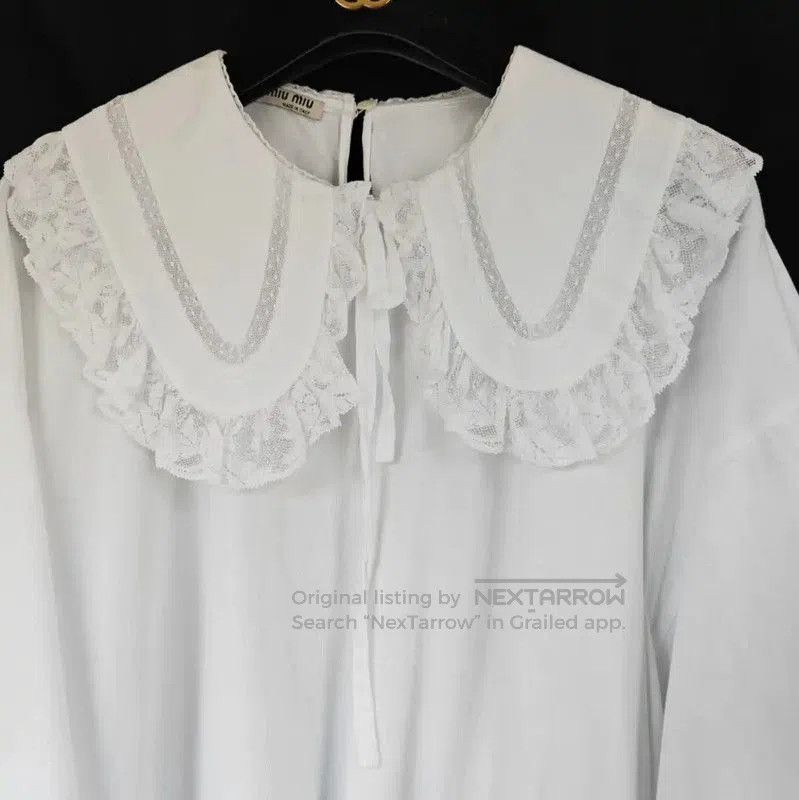 Miu Miu Miu Miu White Summer Cotton Lace Tee . Size XXS / US 00 / IT 34 - 3 Thumbnail
