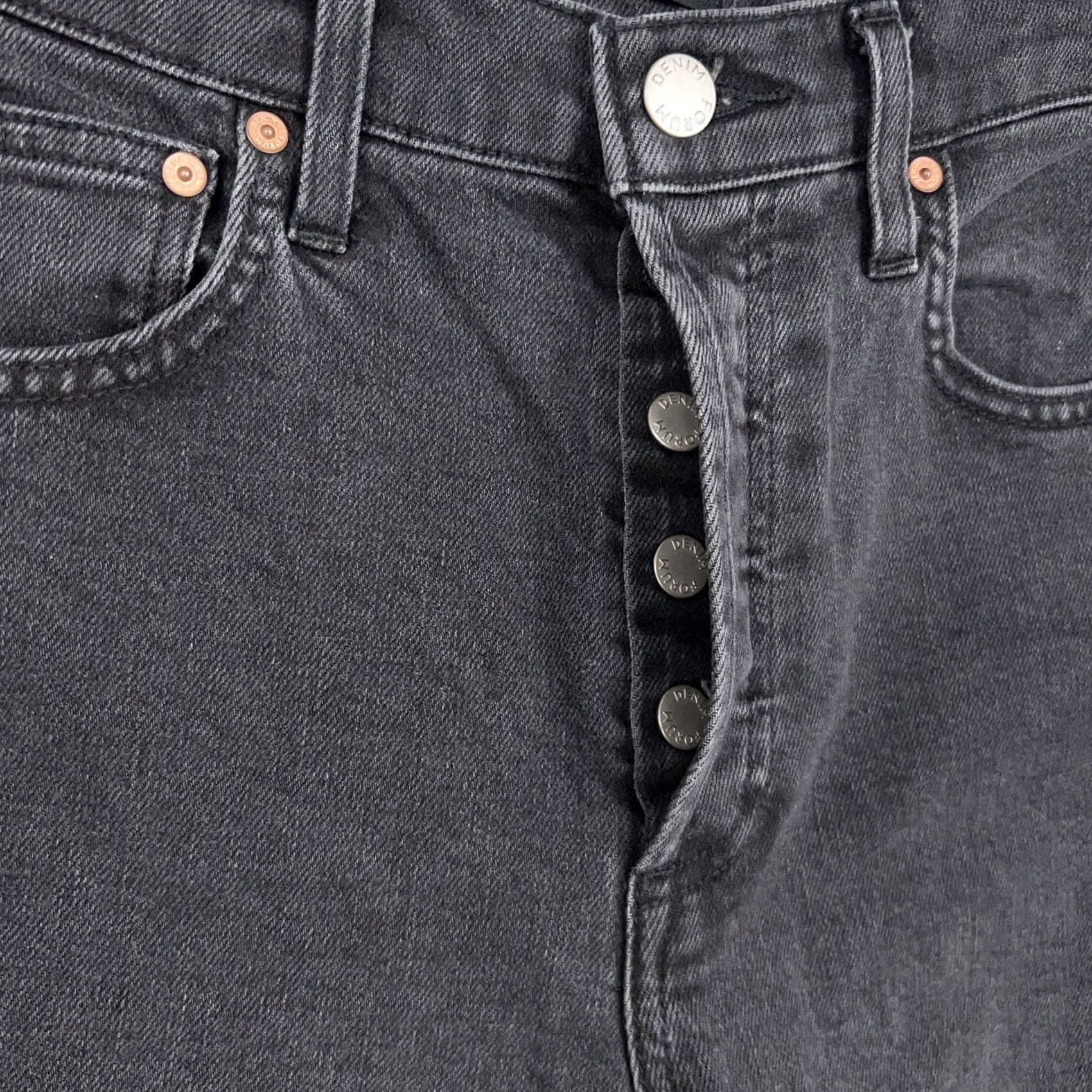 Aritzia Denim Forum Jeans Womens 24 Black Aritzia Yoko High Rise Slim Button Fly Size 42" / US 20 - 4 Thumbnail