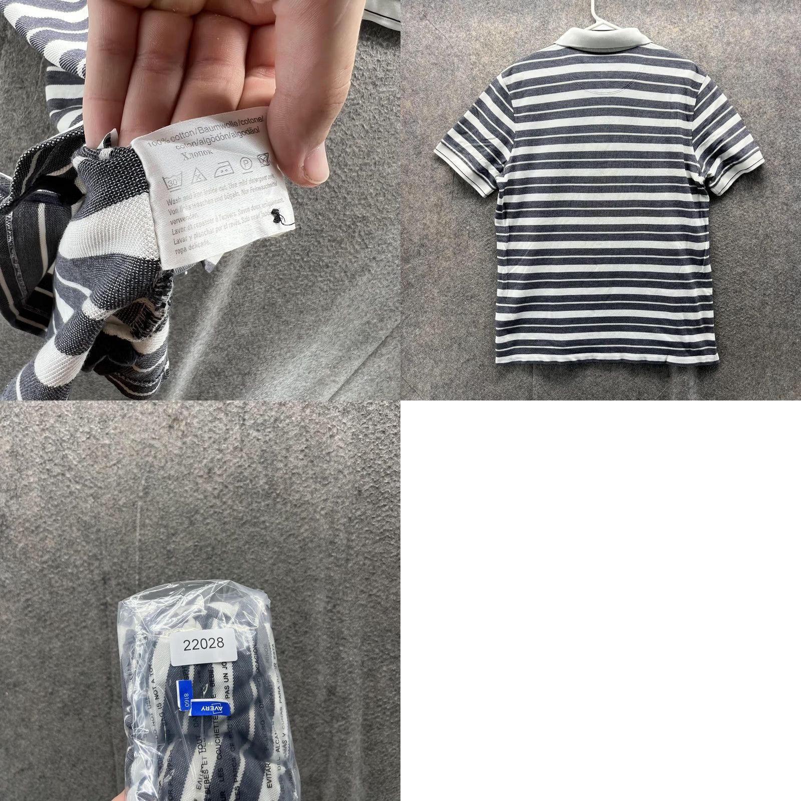 Hugo Boss VINTAGE Hugo Boss Polo Shirt Men Large Adult White Gray Striped Preppy Cotton vtg Size US L / EU 52-54 / 3 - 9 Thumbnail