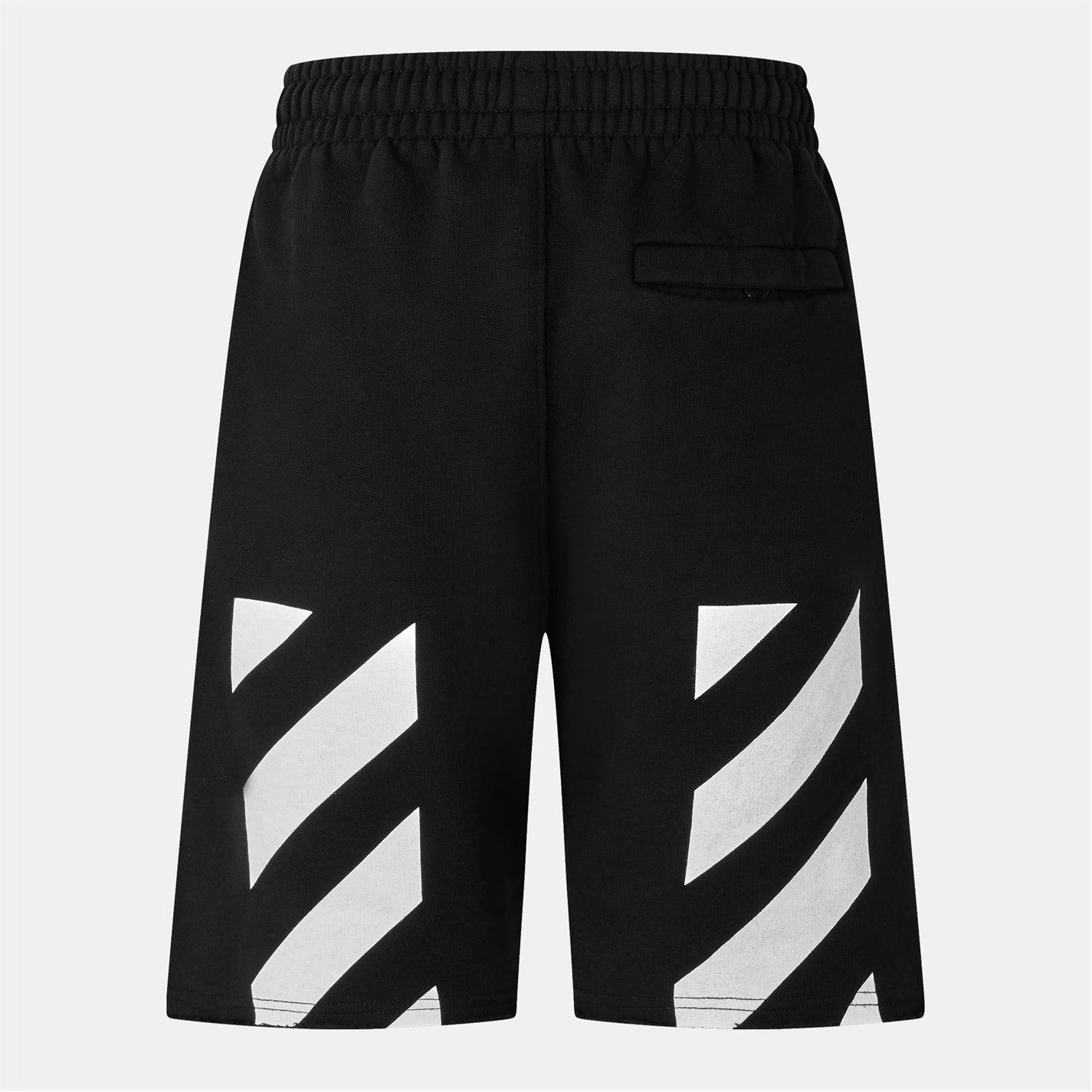 Off-White o1g2r1mq0326 Diag Arrow Fleece Jogger Shorts in Black Size US 26 / EU 42 - 2 Thumbnail