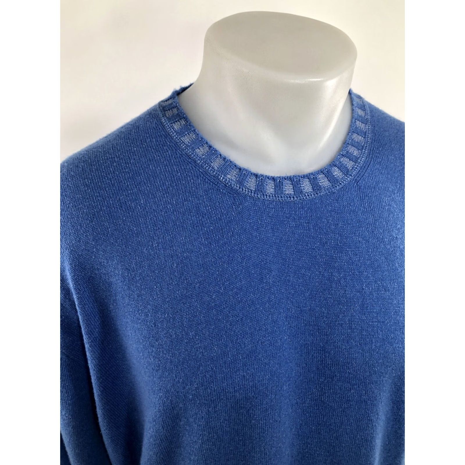 Vintage WERNER SCHERER ITALY 100% CASHMERE Mens Sweater 58 Blue Pullover Shirt Size US XXL / EU 58 / 5 - 2 Thumbnail