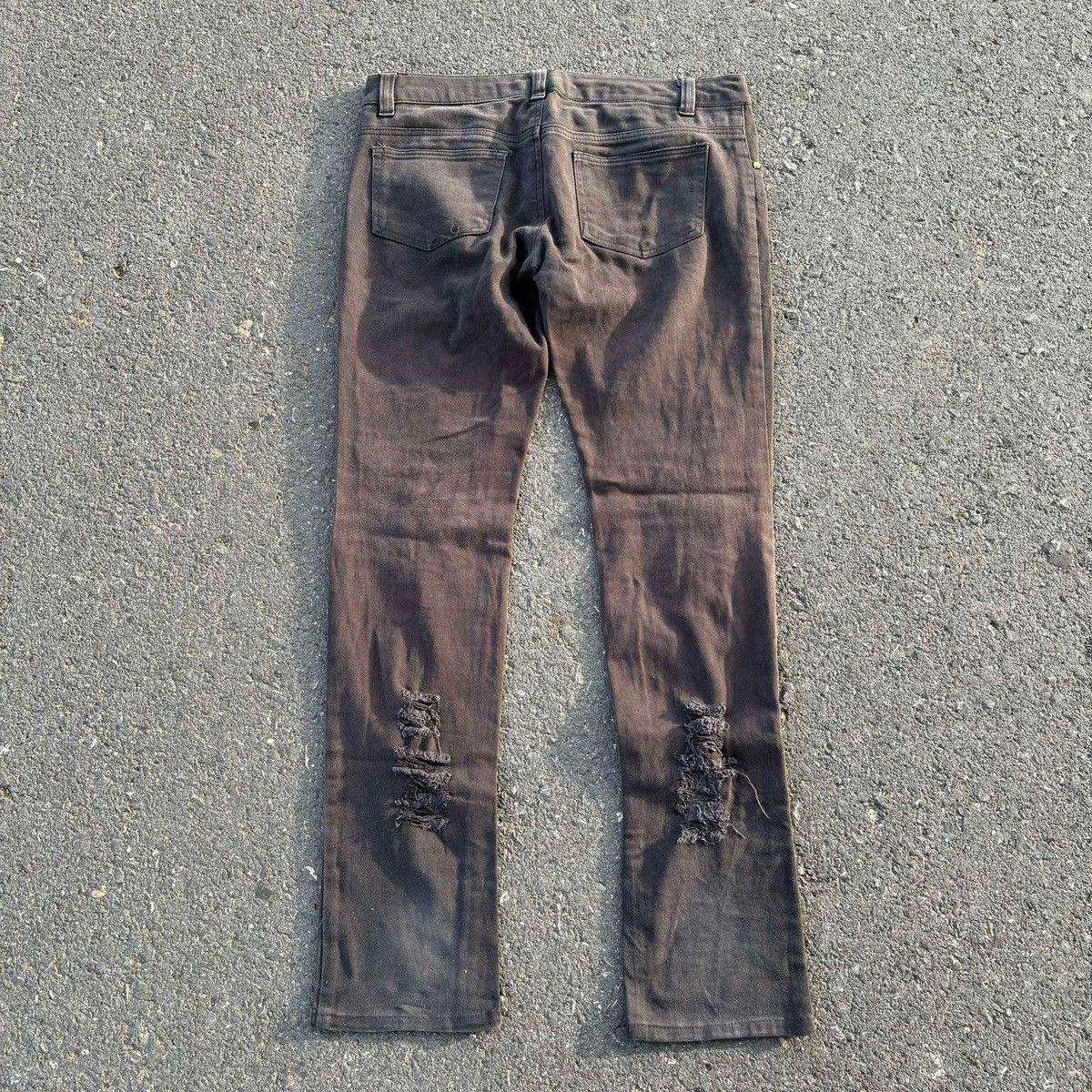 Japanese Brand CHIP CLIP Street Distressed Slim Jeans Size US 32 / EU 48 - 9 Thumbnail