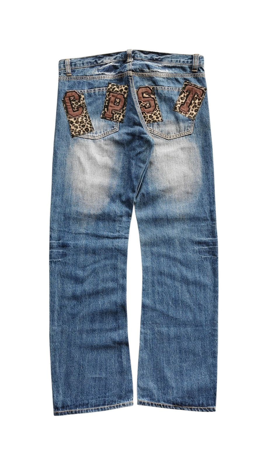 If Six Was Nine Chip Clip Distressed Jeans Size 34" / US 12 / IT 48 - 1 Thumbnail