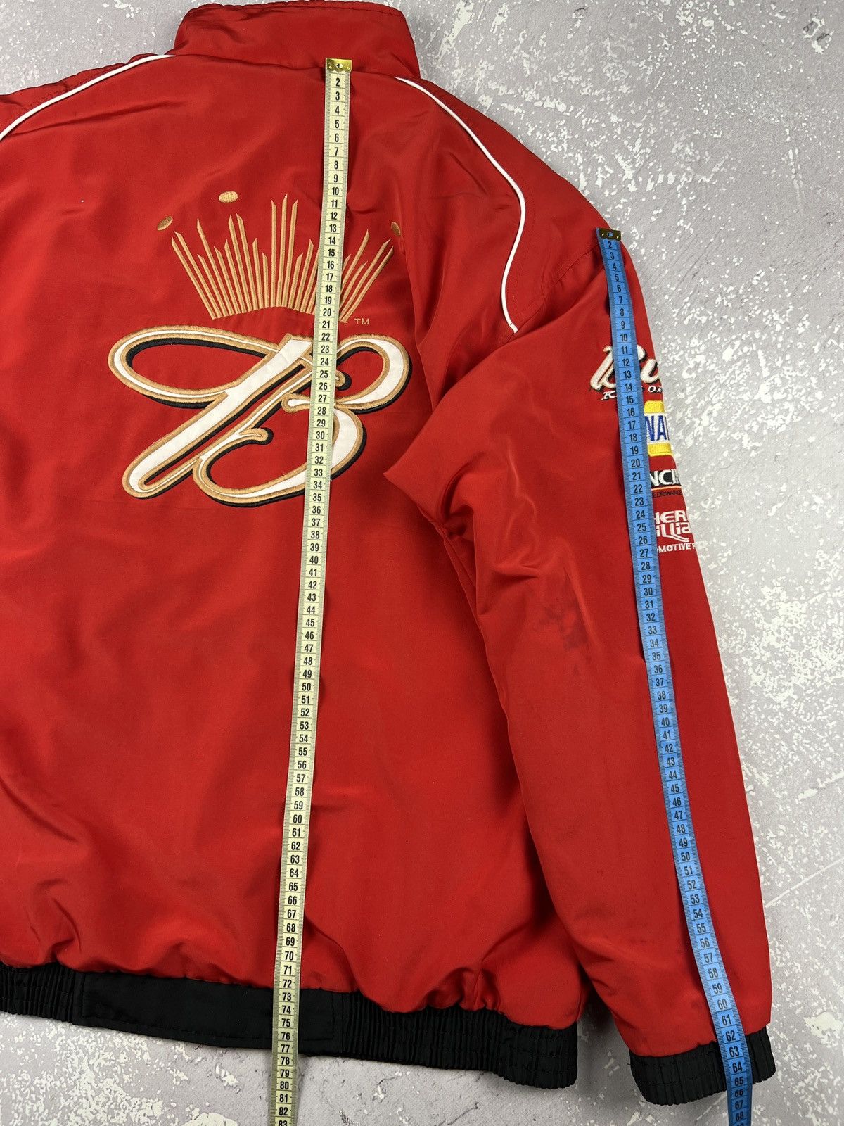 NASCAR Vintage Bud Nascar Racing Jacket with patches XXL Mens Red Size US XXL / EU 58 / 5 - 13 Thumbnail