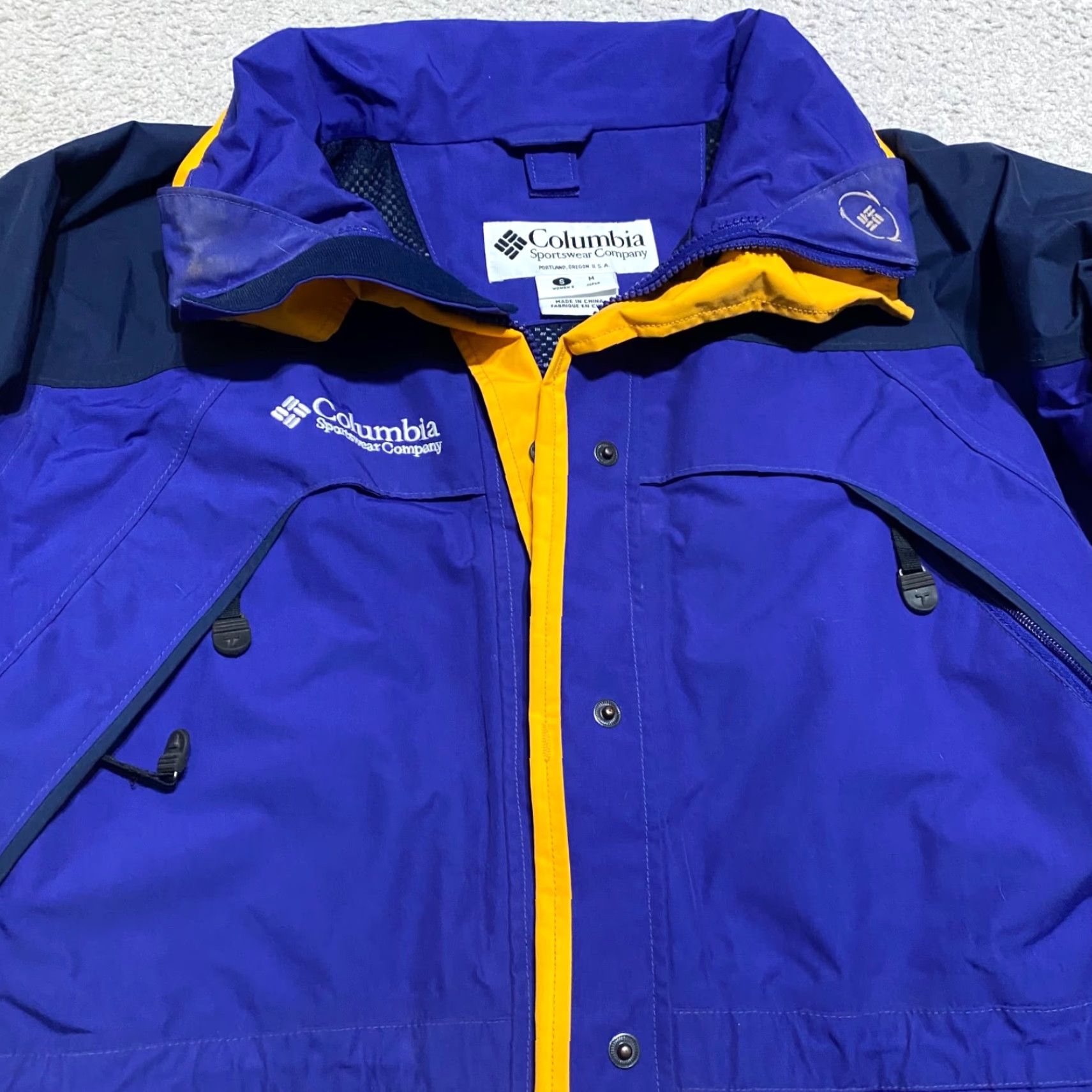 Vintage Columbia Jacket Windbreaker - Womens M Blue Full Zip Omni Tech Pockets Waterproof Casual Travel Workwear 90s Theme Mens? Size M / US 6-8 / IT 42-44 - 5 Thumbnail