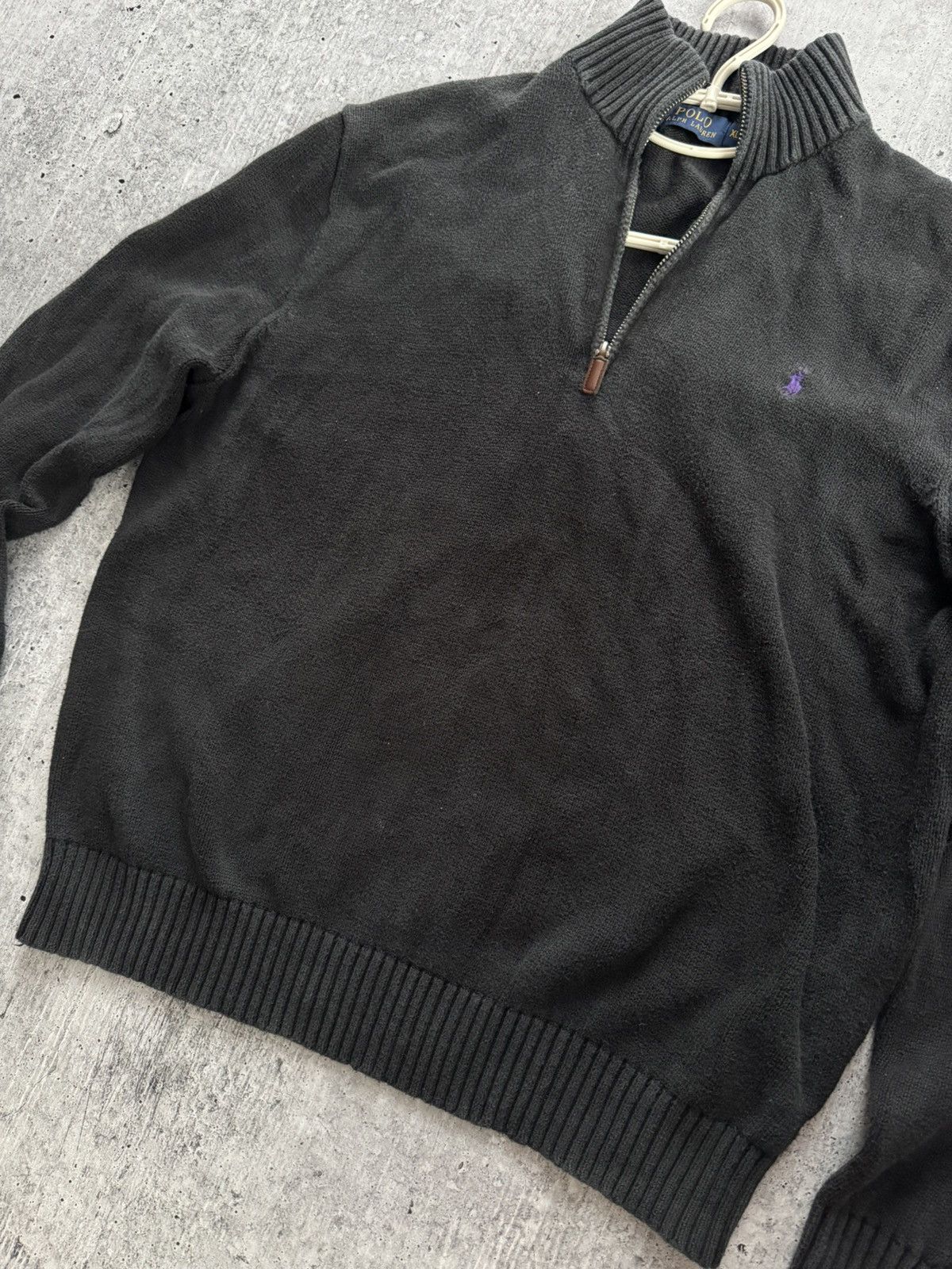 Polo Ralph Lauren Polo Ralph Lauren Sweater 1/3 Zip Knitwear Black Size XL Size US XL / EU 56 / 4 - 3 Thumbnail