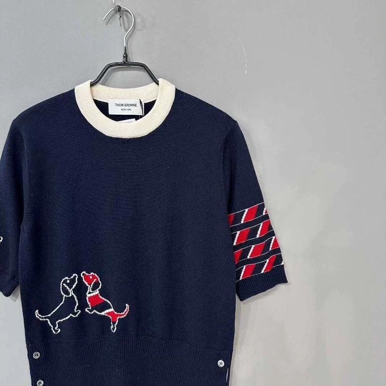 Thom Browne Thom Browne Sausage dog wool knit short sleeves Size US XS / EU 42 / 0 - 1 Thumbnail