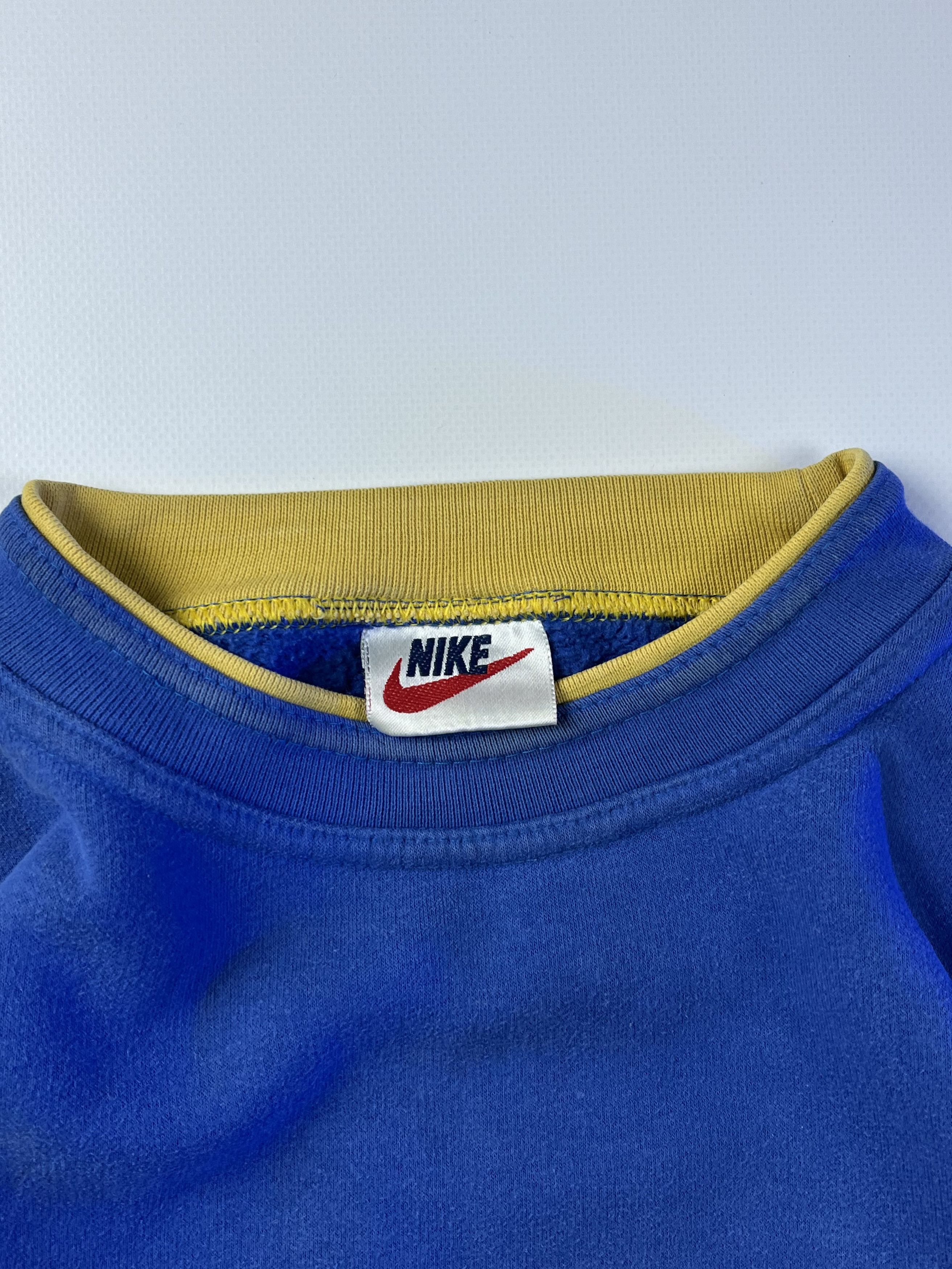 Nike × Vintage 90s Rare Nike Swoosh Sweatshirt Size US L / EU 52-54 / 3 - 5 Thumbnail