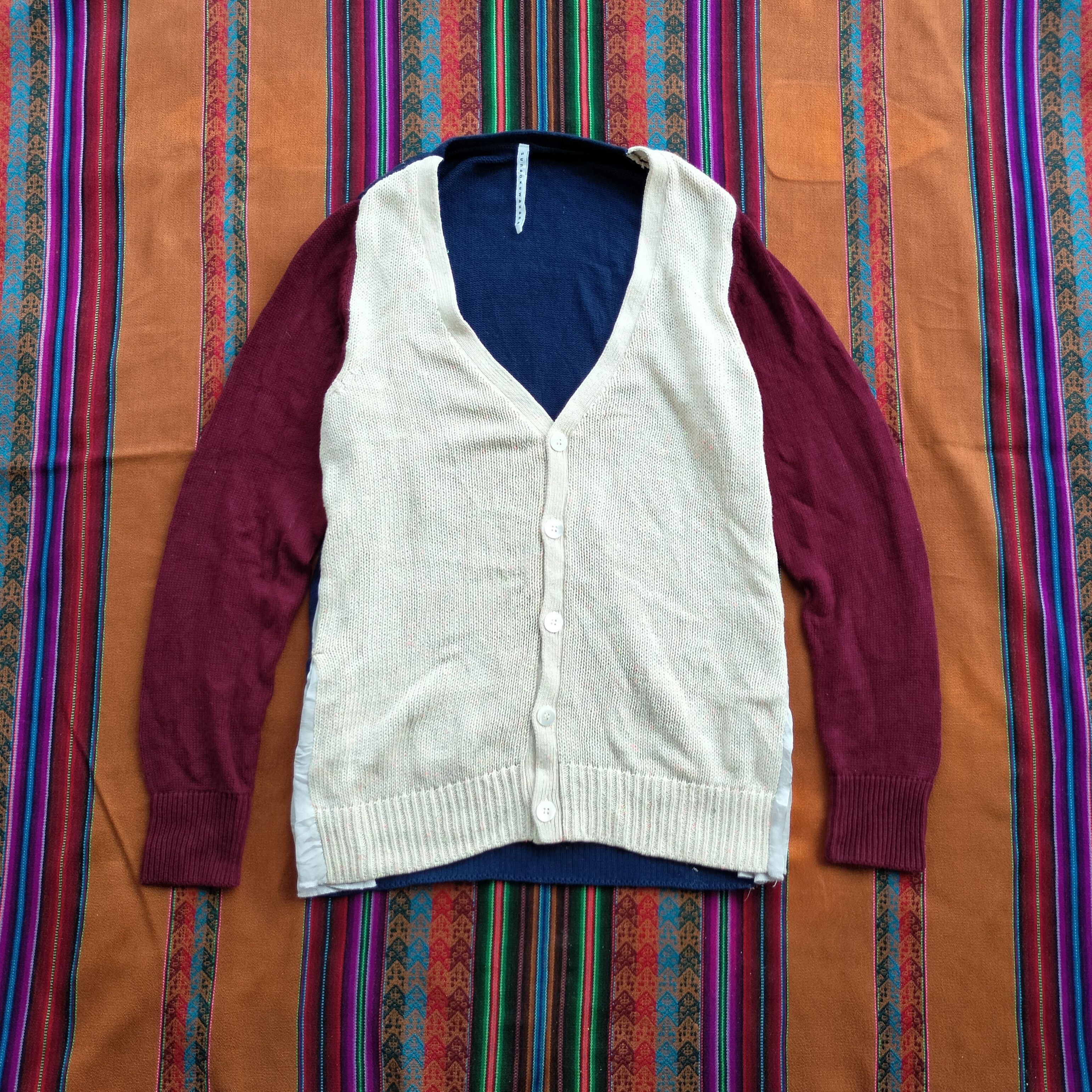 Issey Miyake SunaoKuwahara issey miyake color block cardigan Size US S / EU 44-46 / 1 - 1 Thumbnail