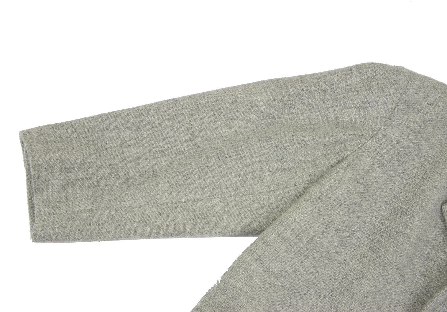 Jean Paul Gaultier Wool Stripe Velour Long Coat in Gray and Black, Size M Size US M / EU 48-50 / 2 - 5 Thumbnail