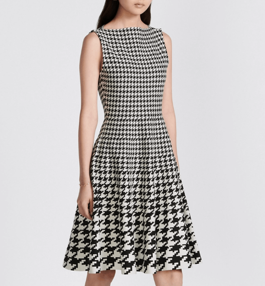 Dior o1w1db10525 214L01 Mid-Length Dress in Black/White Size XS / US 0-2 / IT 36-38 - 7 Thumbnail