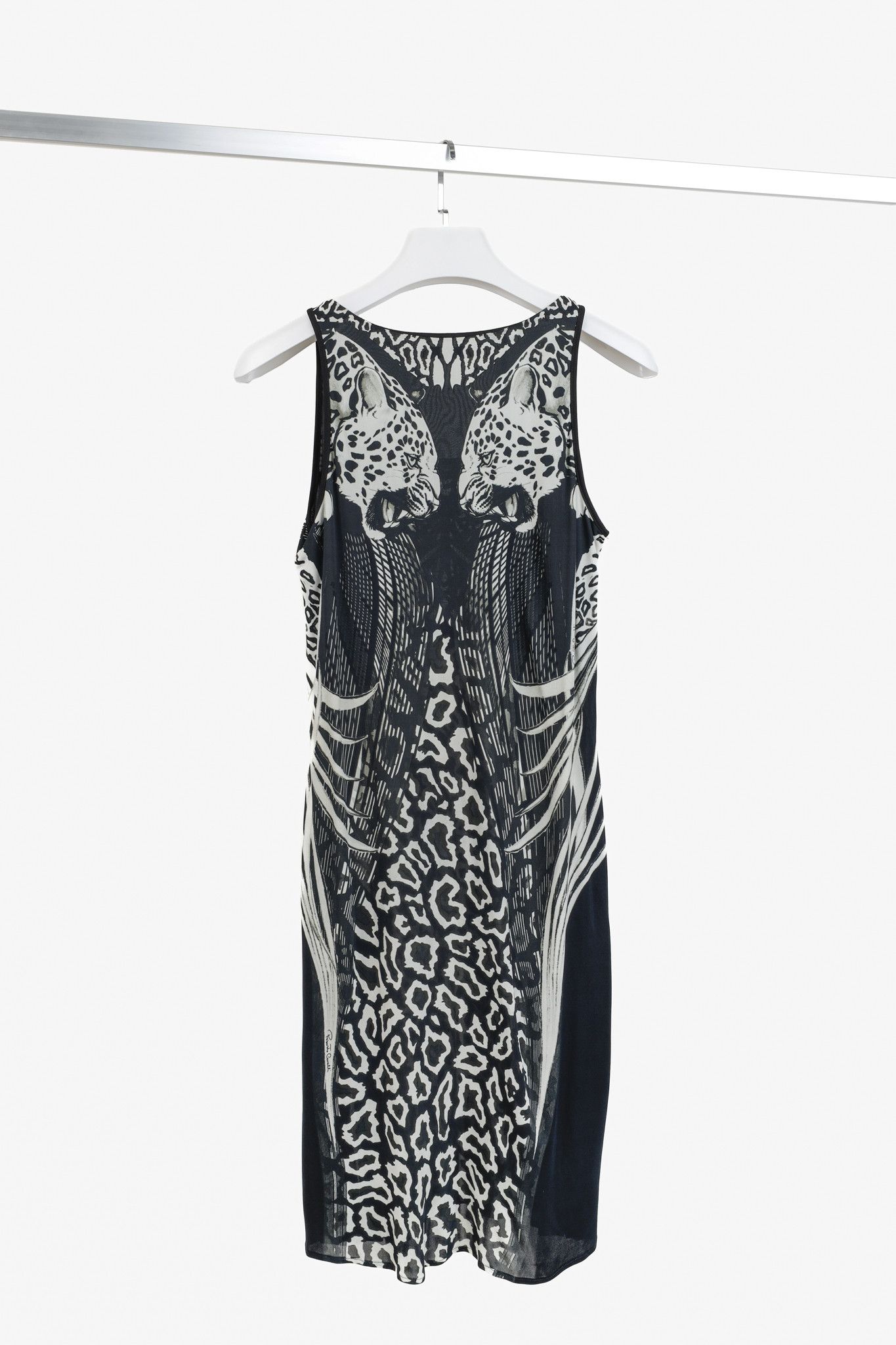 Roberto Cavalli Roberto Cavalli Black Jungle Animal Print Tank Dress Size M / US 6-8 / IT 42-44 - 2 Thumbnail