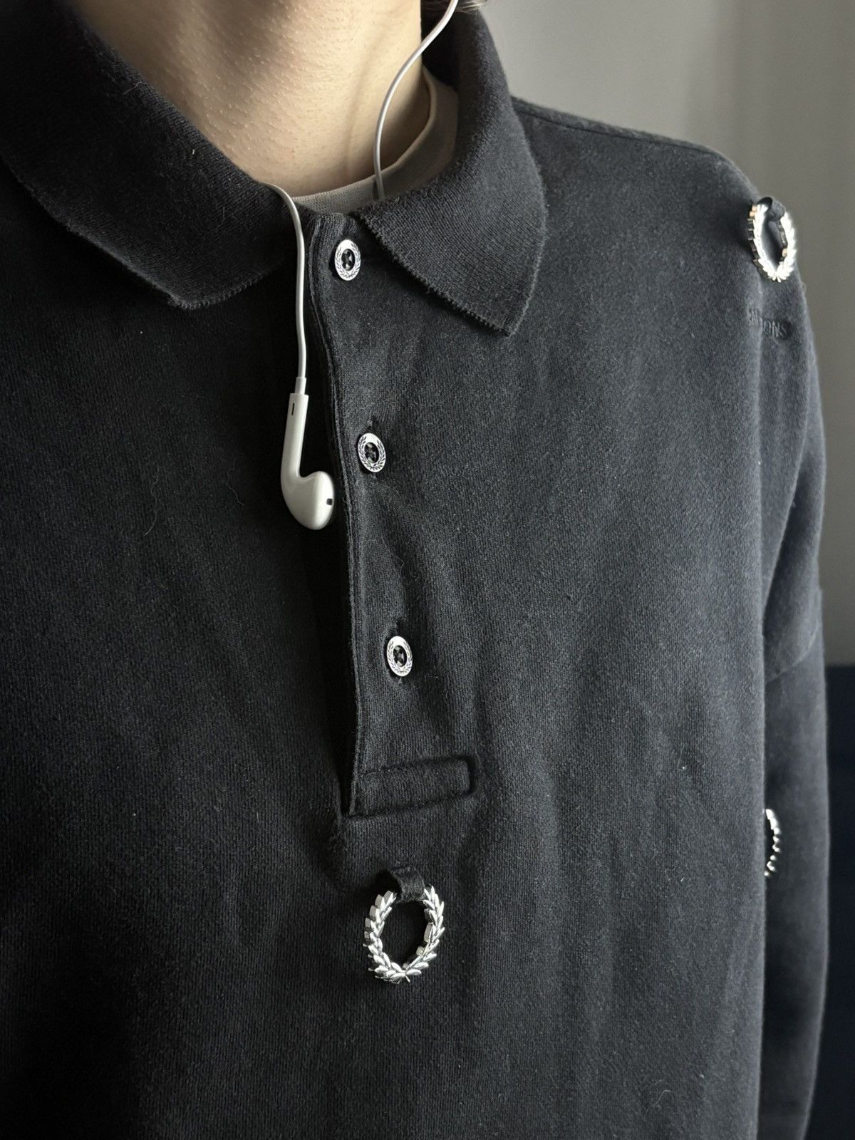 Fred Perry × Raf Simons 2019 Vintage Raf Simons x Fred Perry Ring Irons Sweatshirt Size US M / EU 48-50 / 2 - 8 Thumbnail