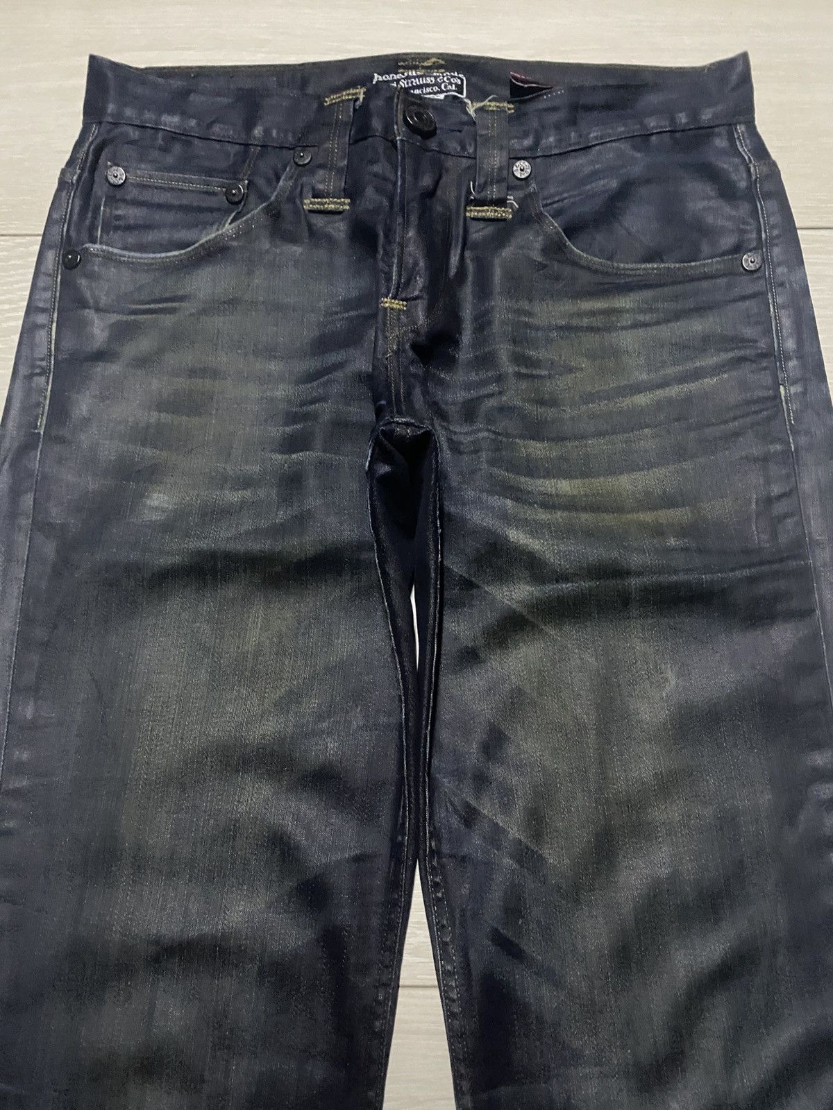 Levi's Levis Y2K Black Denim Distressed Slim Fit Jeans Size US 30 / EU 46 - 3 Thumbnail