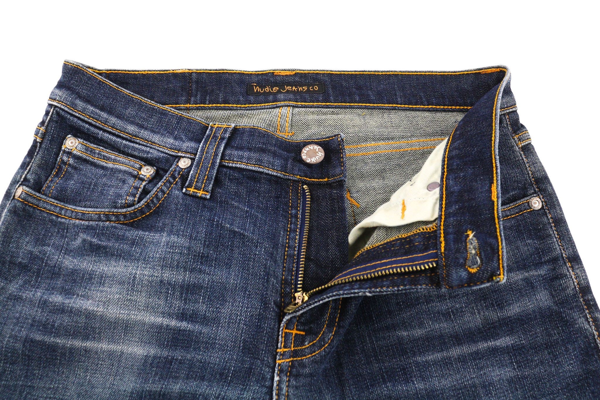 Nudie Jeans TUBE KELLY W28/L34 Midnight Blue Zip Washed Slim 81931 Size US 28 / EU 44 - 4 Thumbnail