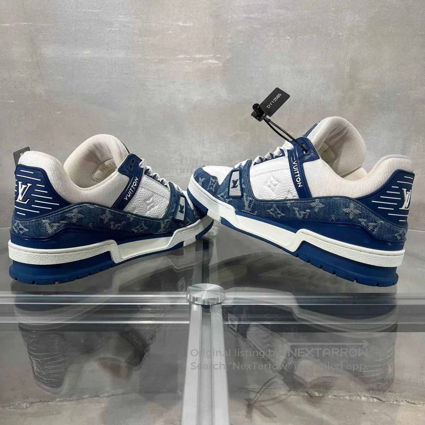 Louis Vuitton Blue High-Top Sneakers Size 9. Size US 9 / EU 42 - 4 Thumbnail