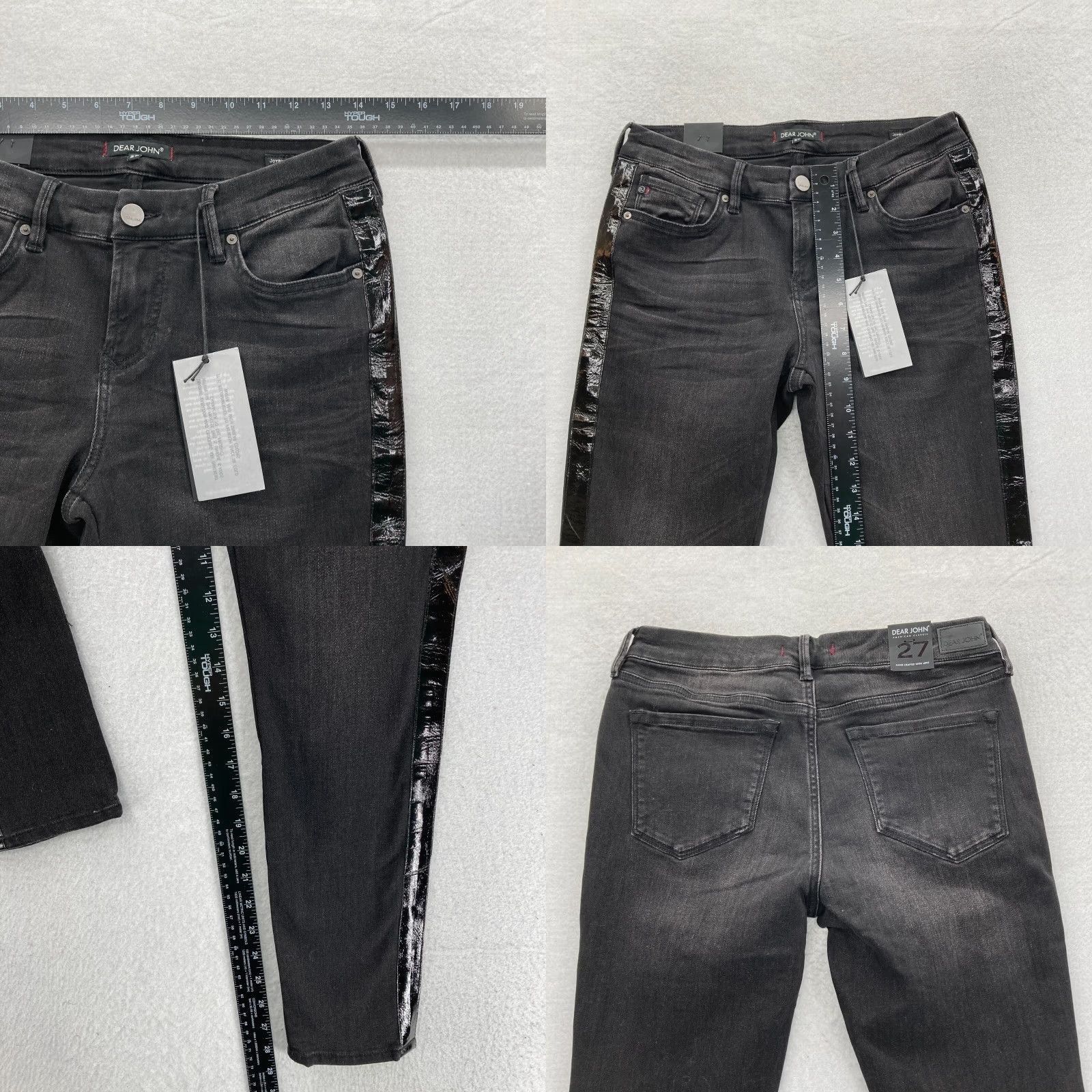 Joyrich Dear John Joyrich Jeans Women's 27 Black Stretch Denim Comfort Skinny Jeans NWT Size 27" / US 4 / IT 40 - 8 Thumbnail
