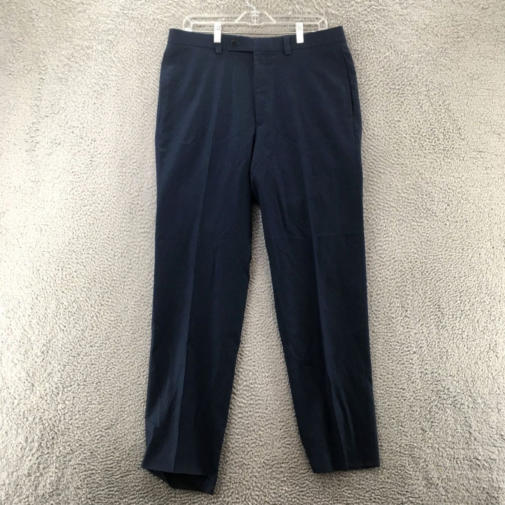 Calvin Klein Calvin Klein Dress Pants Mens 34 Blue Flat Front Straight Leg Mid Rise Zip Pants Mens Blue Flat Front Straight Leg Mid Rise Zip Size US 34 / EU 50 - 2 Thumbnail