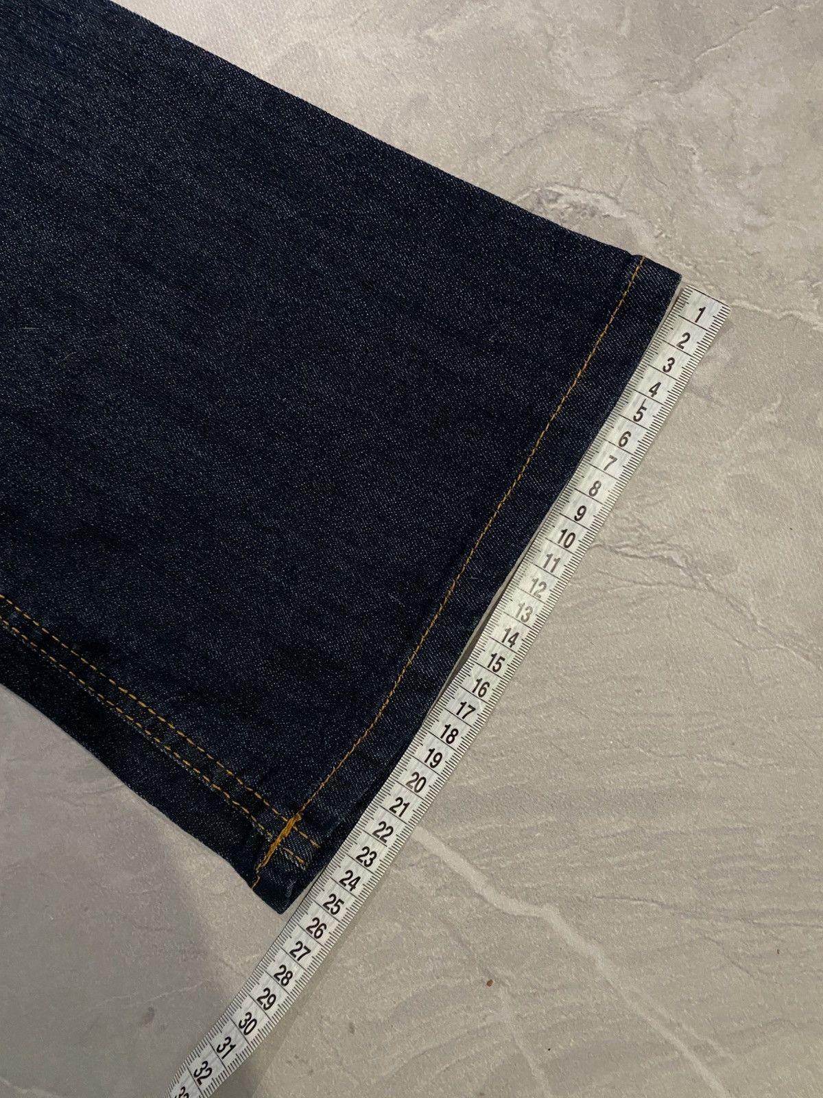 Vintage Underground Washed Flared Denim Uneven Fade Raw Look Size US 31 - 12 Thumbnail