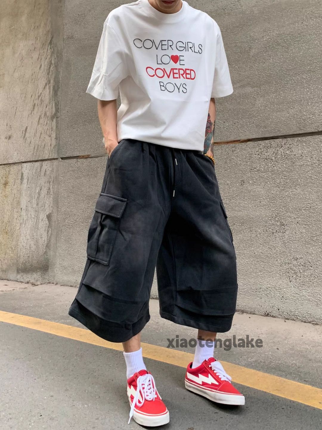 Designer Unisex faded loose baggy pleated yuppie tactical pants Size US 36 / EU 52 - 6 Thumbnail