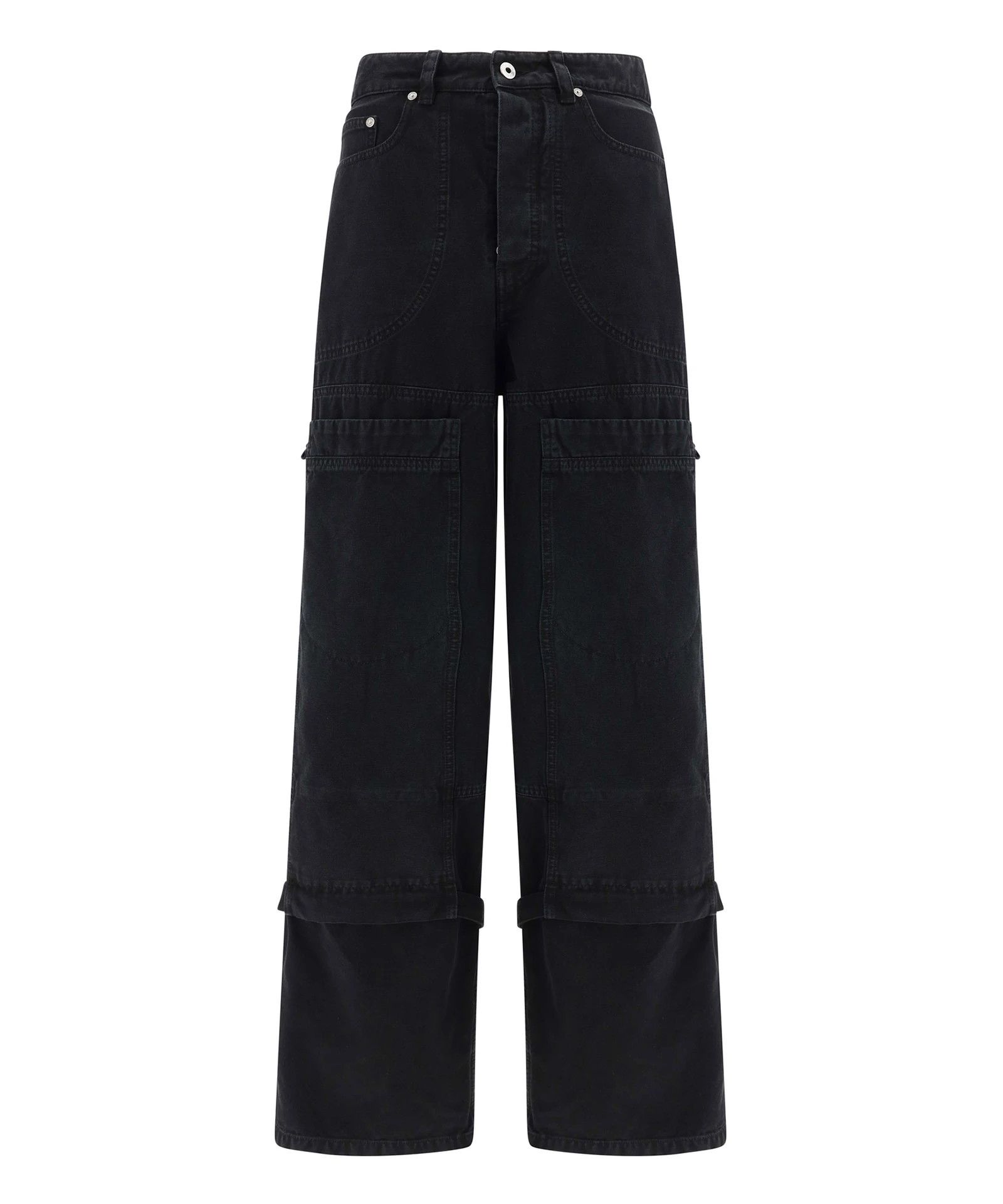 Off-White o1s22i1n1124 Carpenter Canvas Pant in Noir Size US 30 / EU 46 - 1 Thumbnail