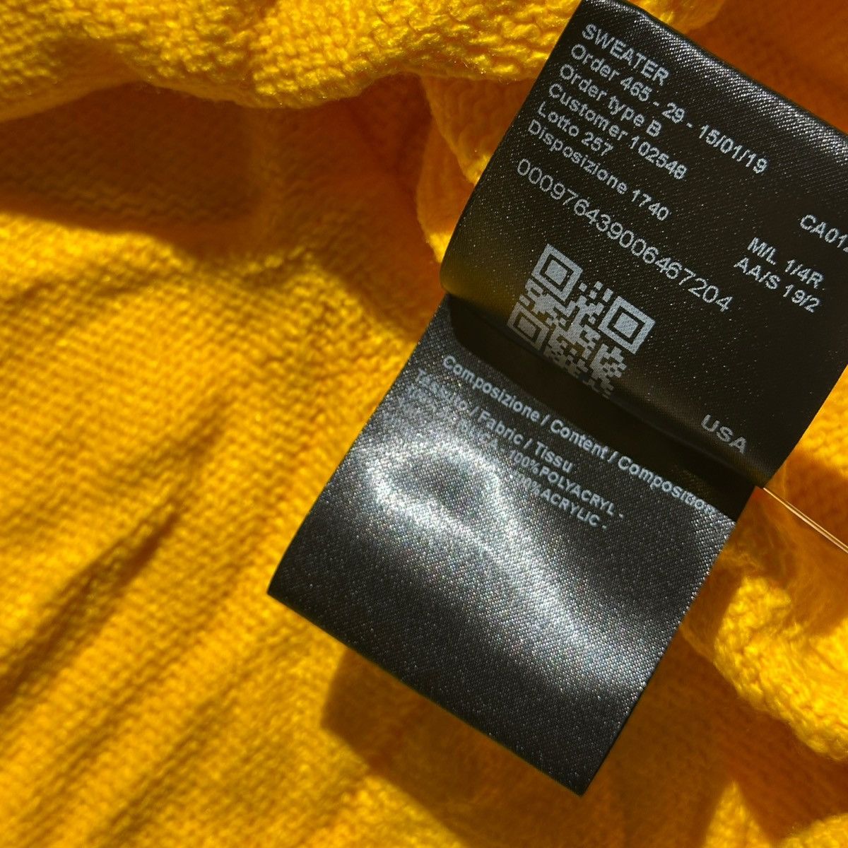 Calvin Klein 205W39NYC × Raf Simons $949 blood drop/tear sweater Size US M / EU 48-50 / 2 - 5 Thumbnail
