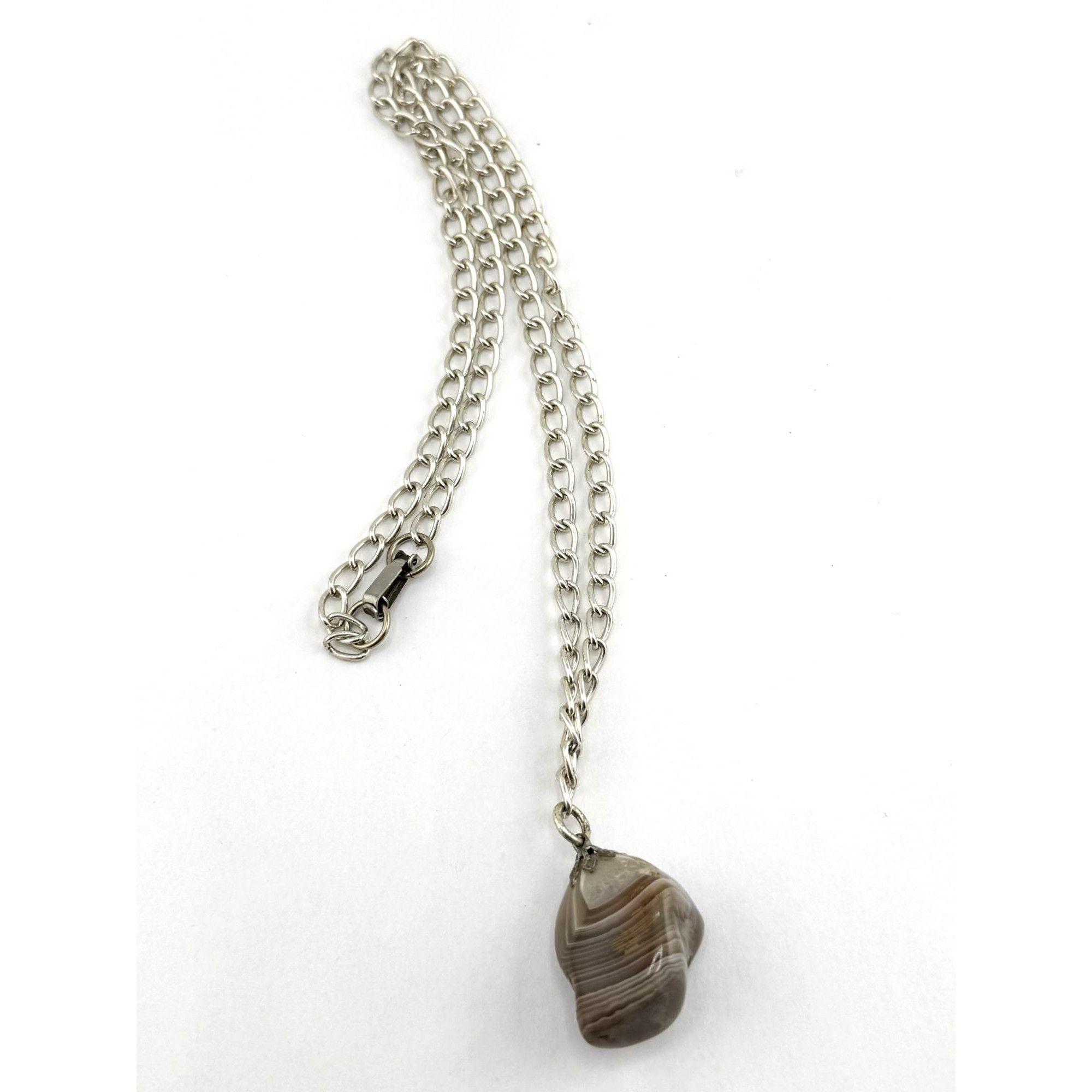 Vintage Vintage agate stone chunk pendant necklace Size ONE SIZE - 1 Thumbnail