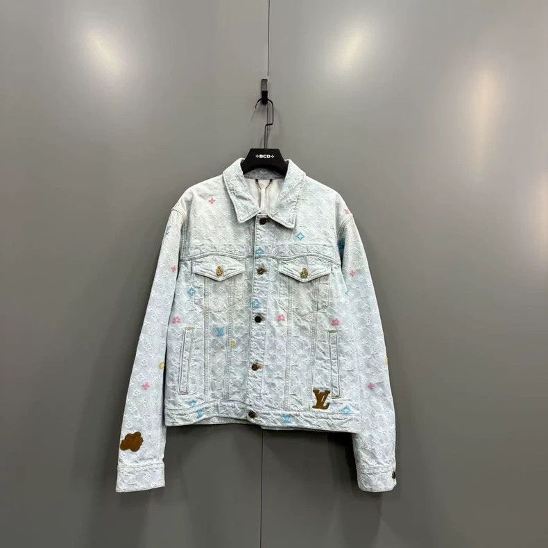 Louis Vuitton Louis Vuitton Blue presbyopic embroidered denim jacket 2501 Size US L / EU 52-54 / 3 - 1 Thumbnail