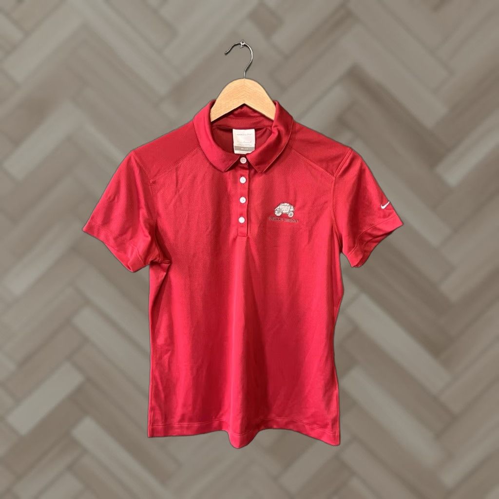 Nike Nike Polo Shirt Womens Red Short Sleeve Size M NWT Wells Fargo Size M / US 6-8 / IT 42-44 - 1 Thumbnail