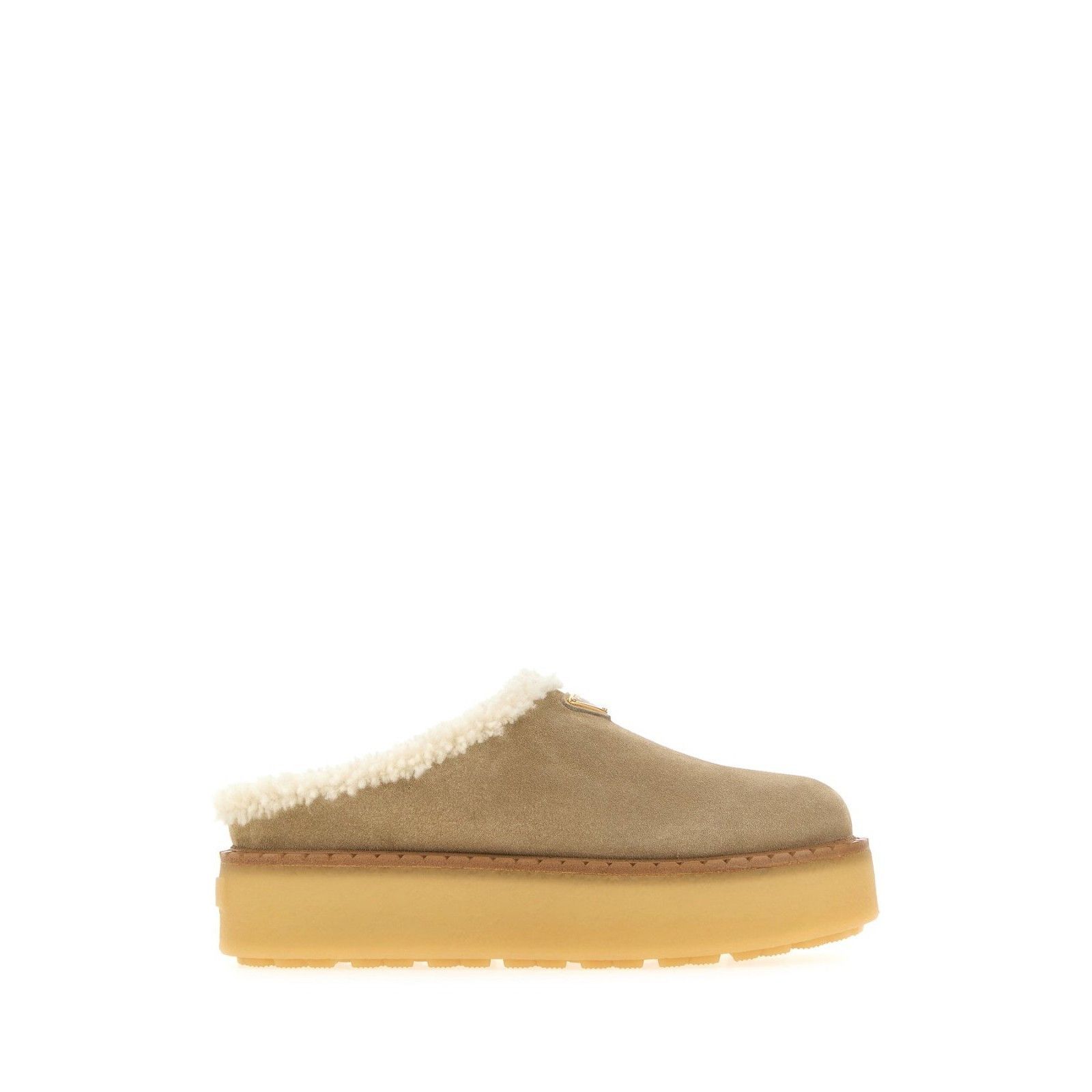 PRADA Sand Brown Suede Slippers New And Authentic (Women's s