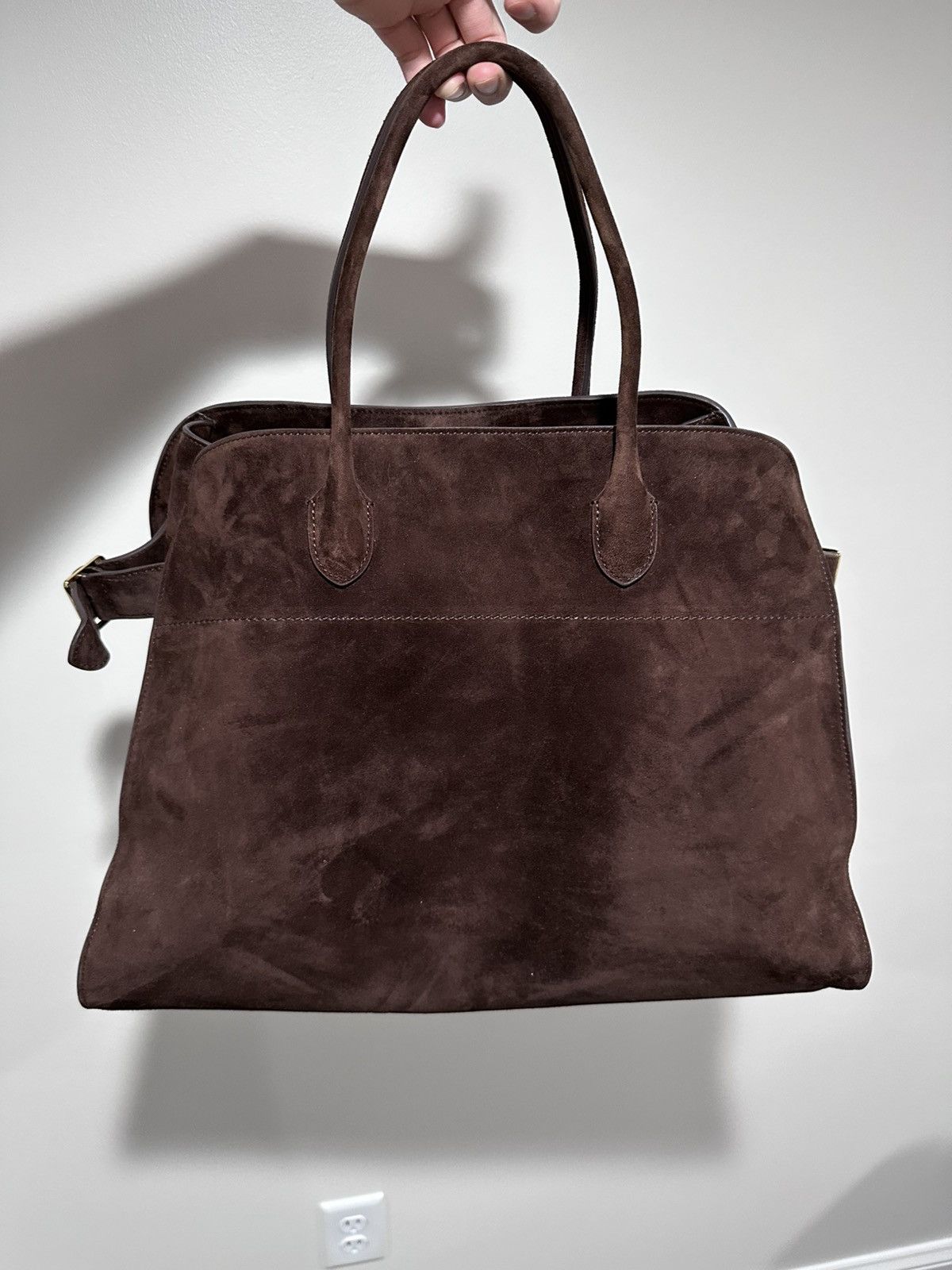 The Row The Row Soft Margaux 17 Brown Suede Leather Top Handle Bag Size ONE SIZE - 16 Thumbnail