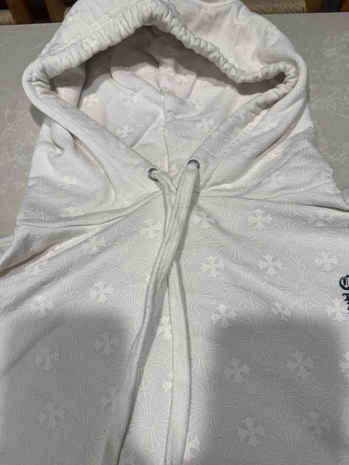Chrome Hearts All Over Monogram Hooded Sweatshirt White Size US XXL / EU 58 / 5 - 12 Thumbnail