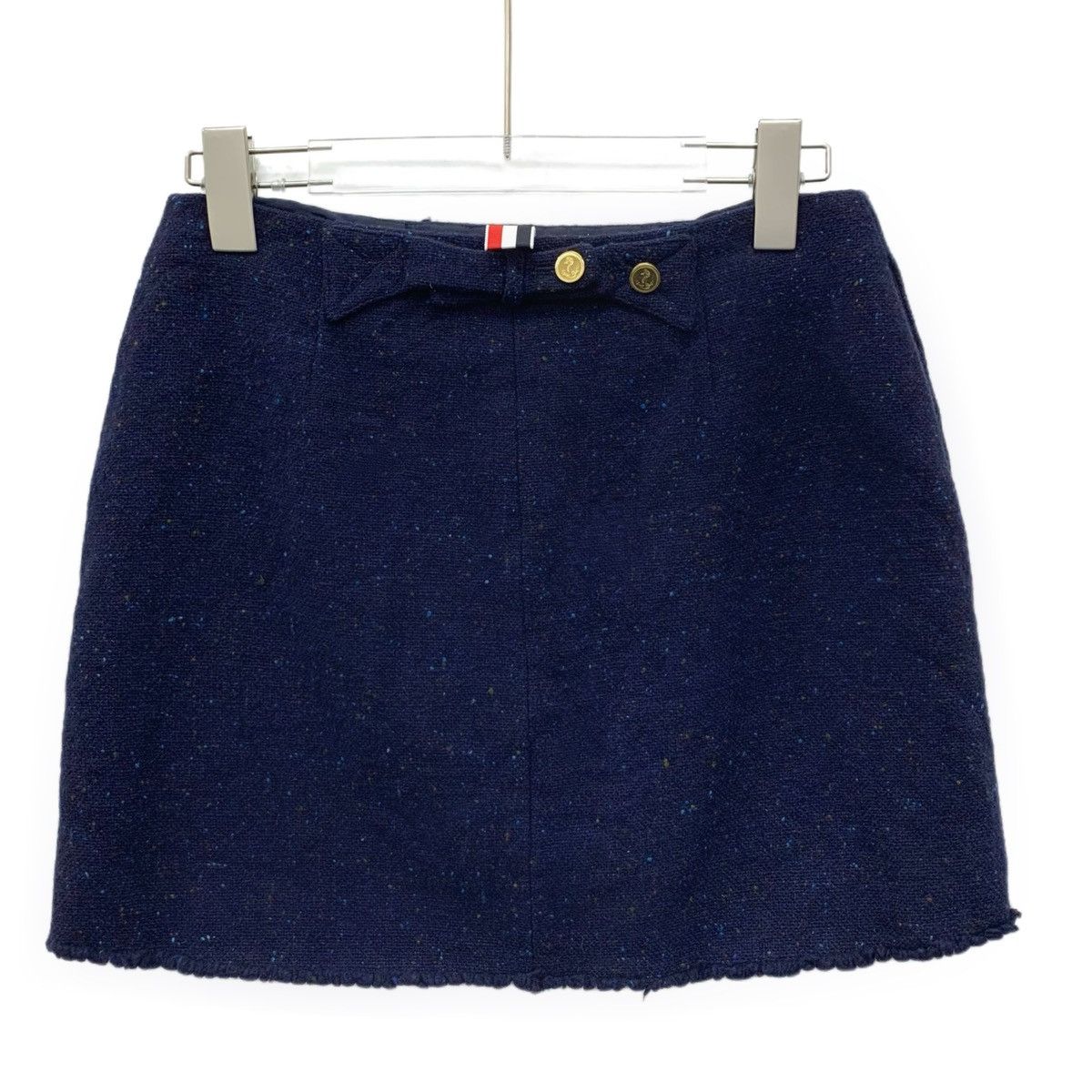 Thom Browne Thom Browne Navy Wool Blend Mini Skirt K26WX Size 26" / US 2 / IT 38 - 2 Thumbnail